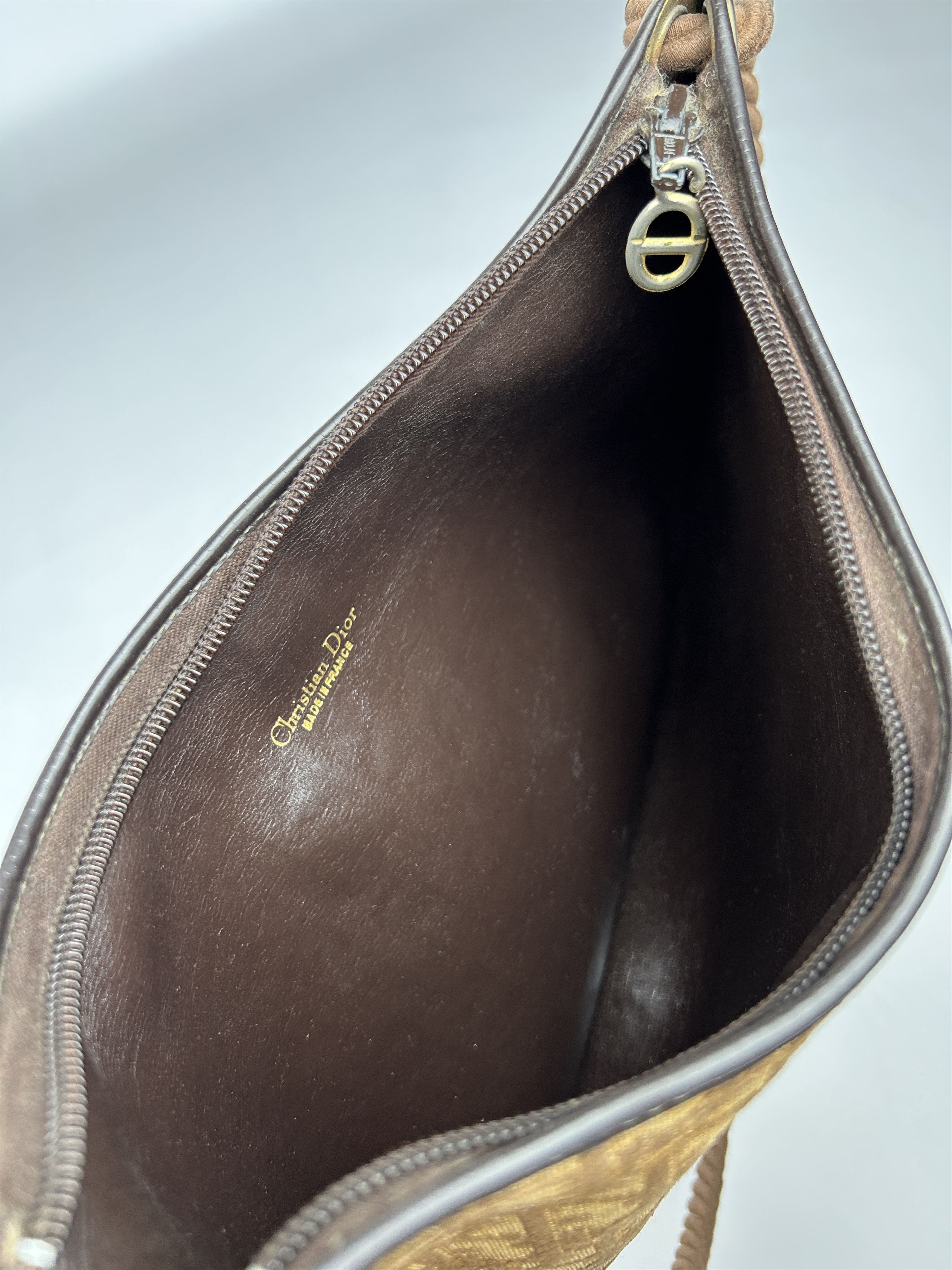 Dior Vintage 80s Dior trotter oblique monogram rope shoulder bag Size ONE SIZE - 24 Thumbnail