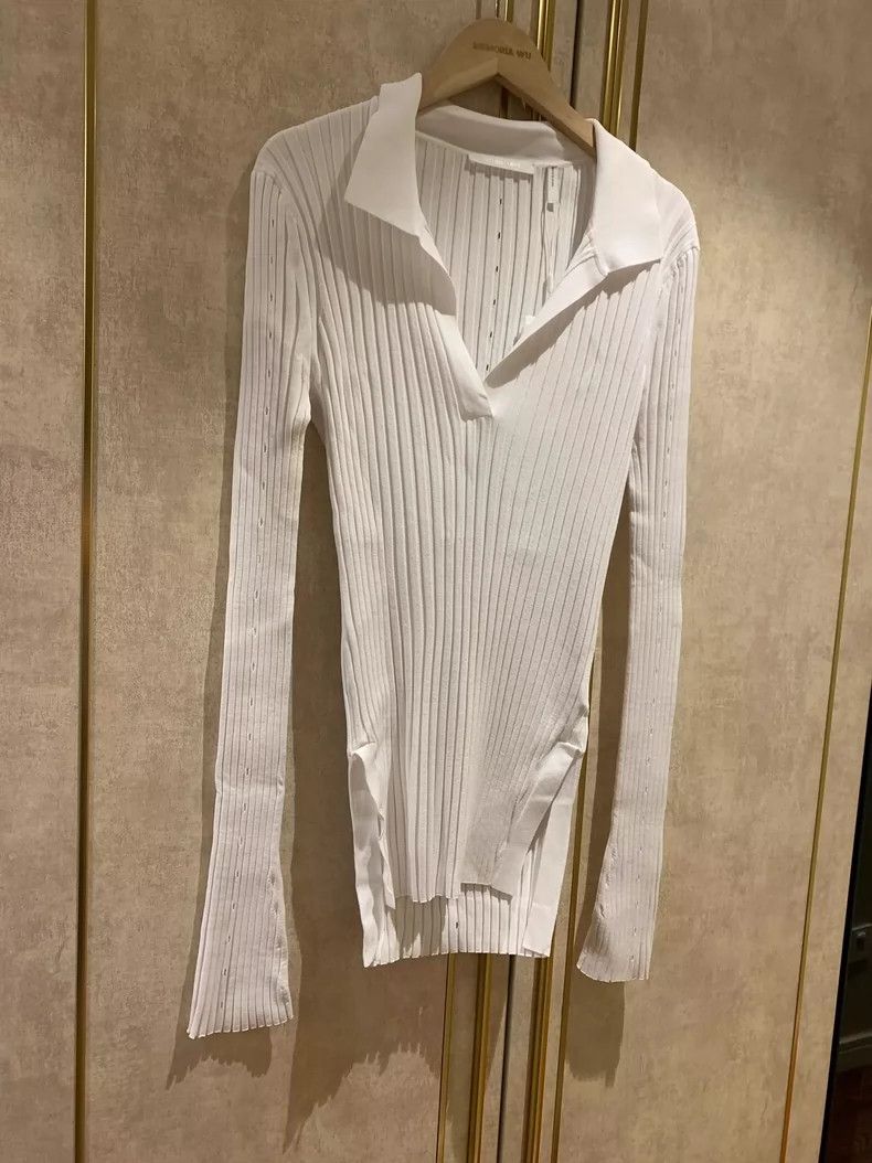 Helmut Lang HELMUT LANG White knit top Size M / US 6-8 / IT 42-44 - 1 Thumbnail