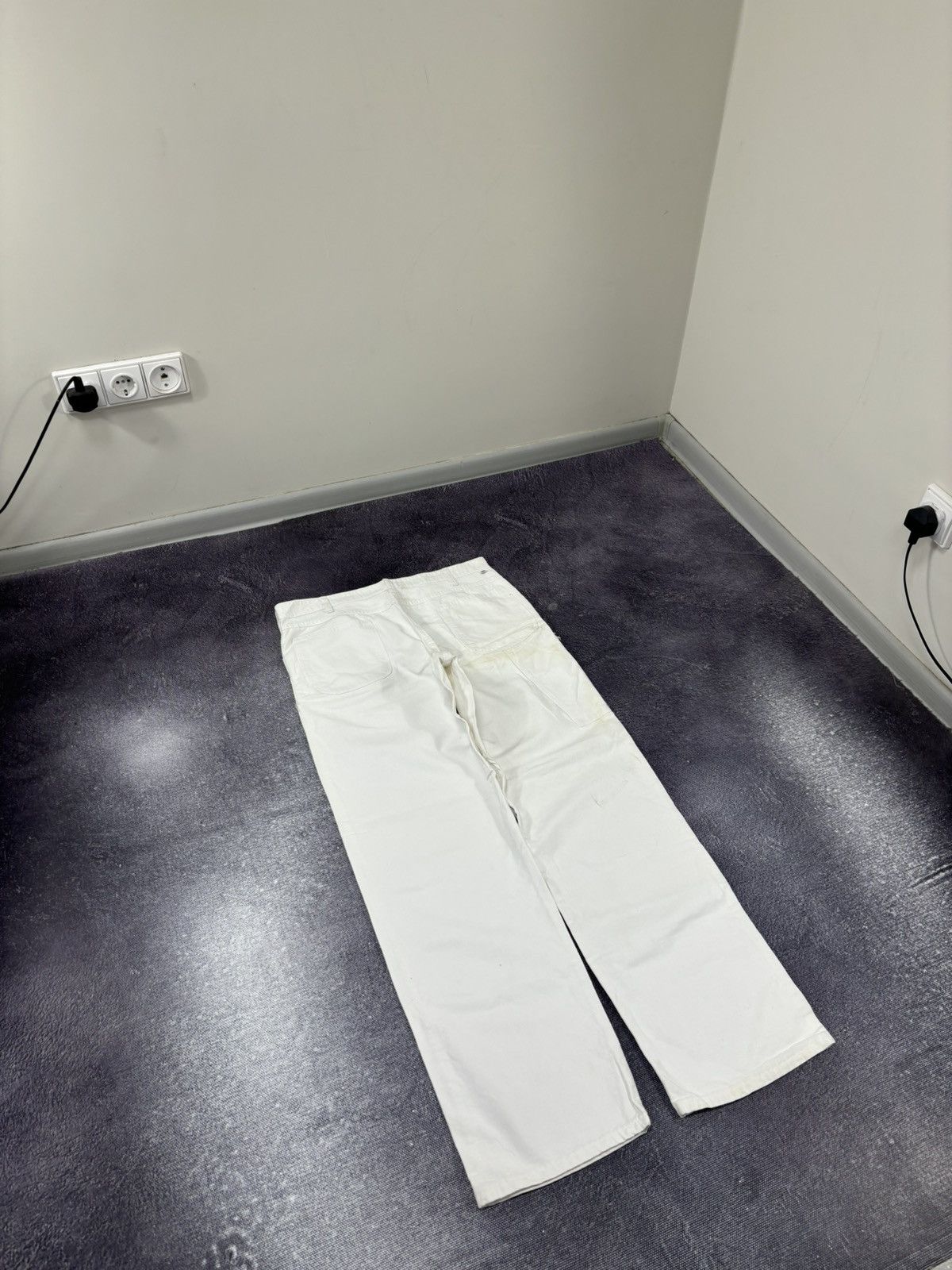 Dickies Vintage 90s Dickies USA White Carpenter Skate Baggy Pants Size US 36 / EU 52 - 3 Thumbnail