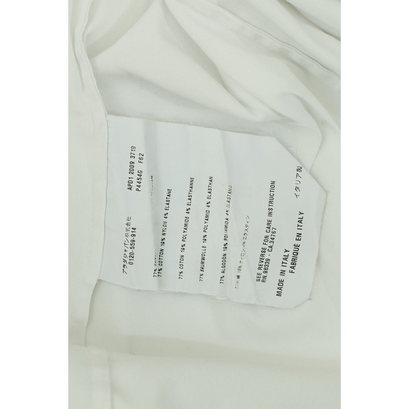 Prada S/S 2009 White Ribbon Sleeve Button Up Shirt Size L / US 10 / IT 46 - 6 Thumbnail