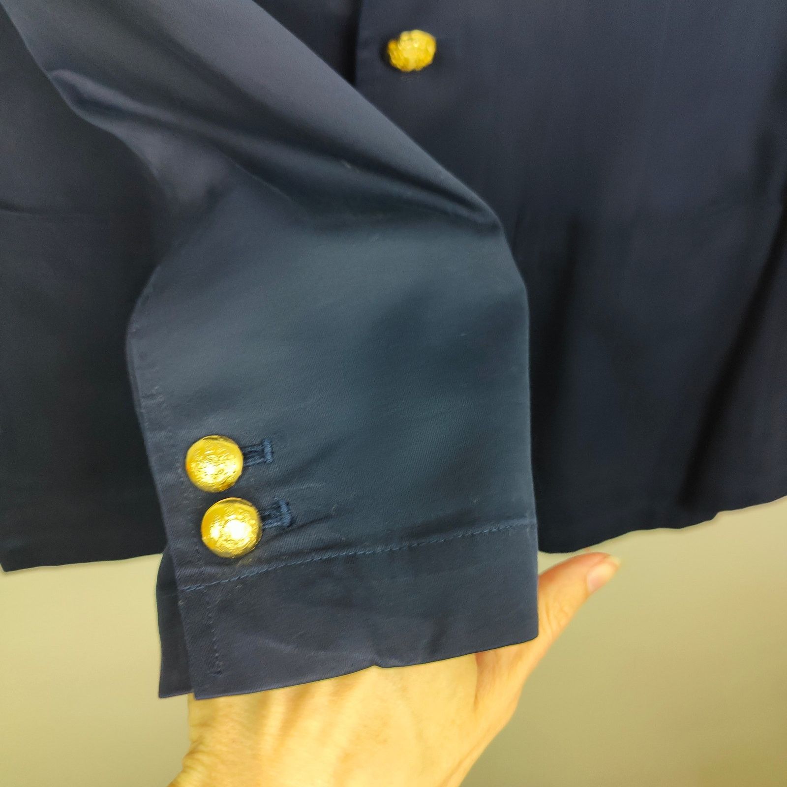 Ralph Lauren Vintage 90s Lauren Ralph Lauren Blazer Mens Medium Navy Blue Size 40R - 5 Thumbnail