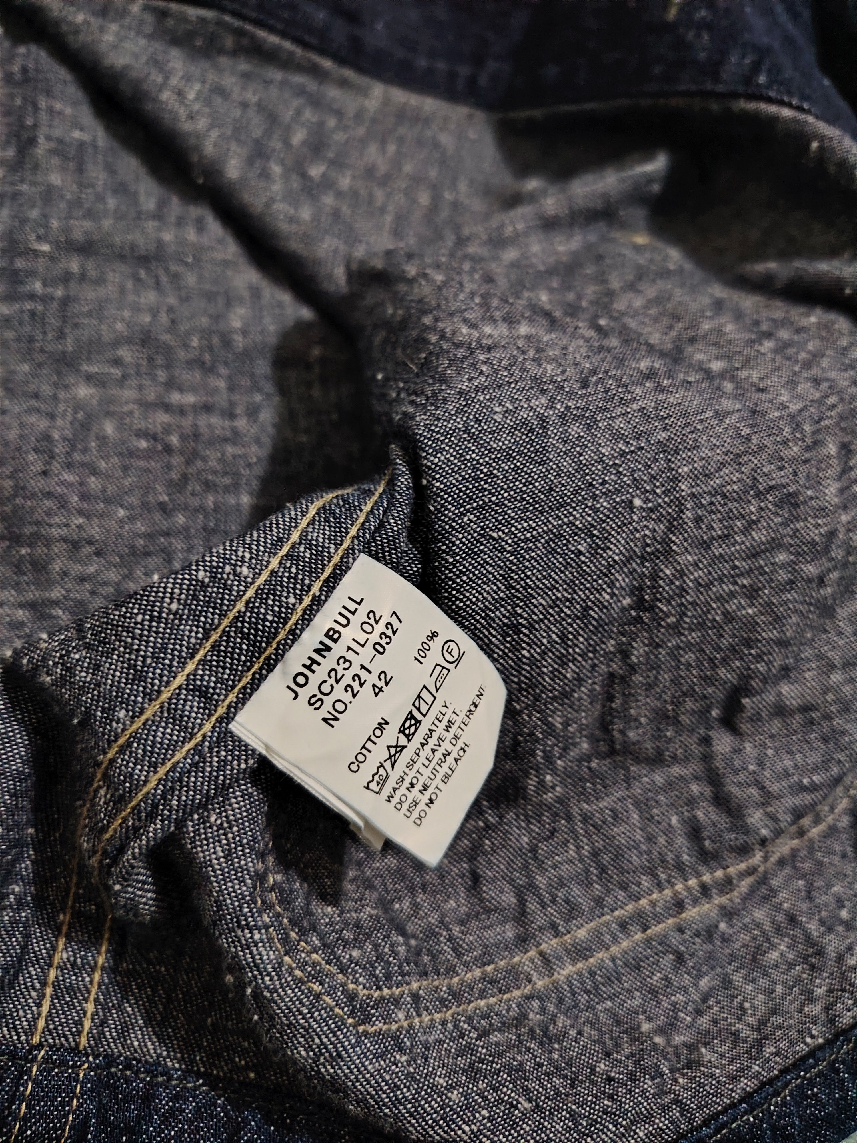 Johnbull JOHN BULL - Sewing Chop O'alls WWII Denim Coverall Jacket Size US L / EU 52-54 / 3 - 9 Thumbnail