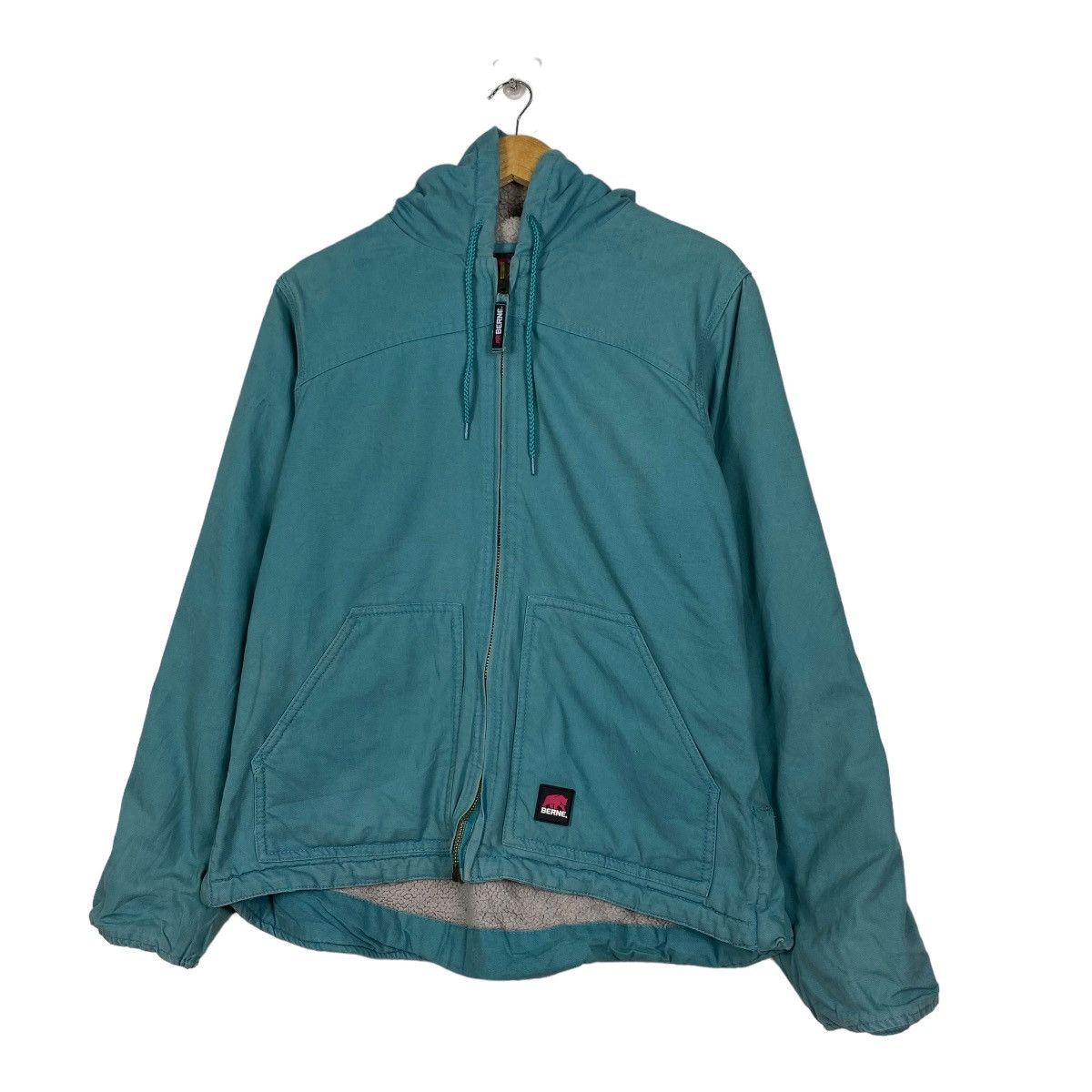 Japanese Brand Berne Fullzip Hoodies Jacket Sherpa Lining Size US M / EU 48-50 / 2 - 2 Thumbnail