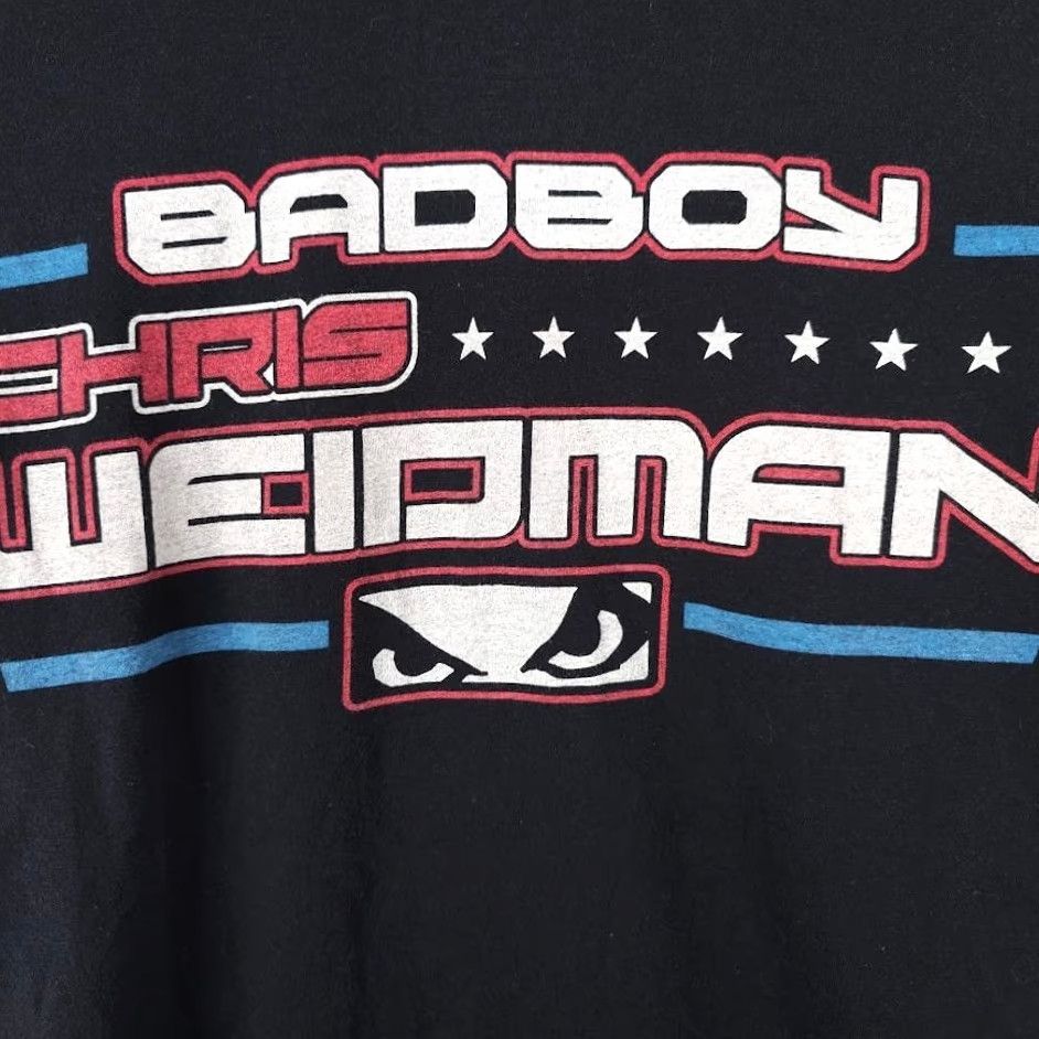 UFC BAD BOY Chris Weidman T Shirt Mens Size Large Black UFC Pro Series MMA Fighter Short Sleeve Crew Neck Cotton Sports Shirts Mens Size US L / EU 52-54 / 3 - 5 Thumbnail