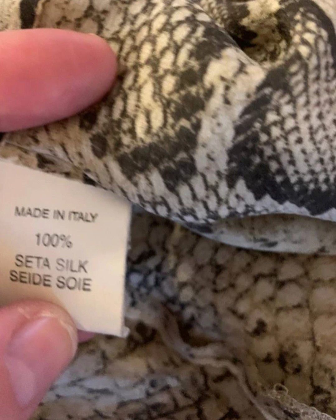 Roberto Cavalli ARCHIVE S/S 1998 RUNWAY SNAKE SKIN SILK DRESS Size S / US 4 / IT 40 - 6 Thumbnail