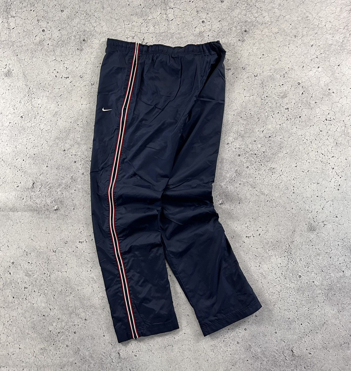 Nike × Vintage Nike Vintage Track Pants Nylon Y2K Drill Streetwear Swoosh Size US 34 / EU 50 - 1 Thumbnail