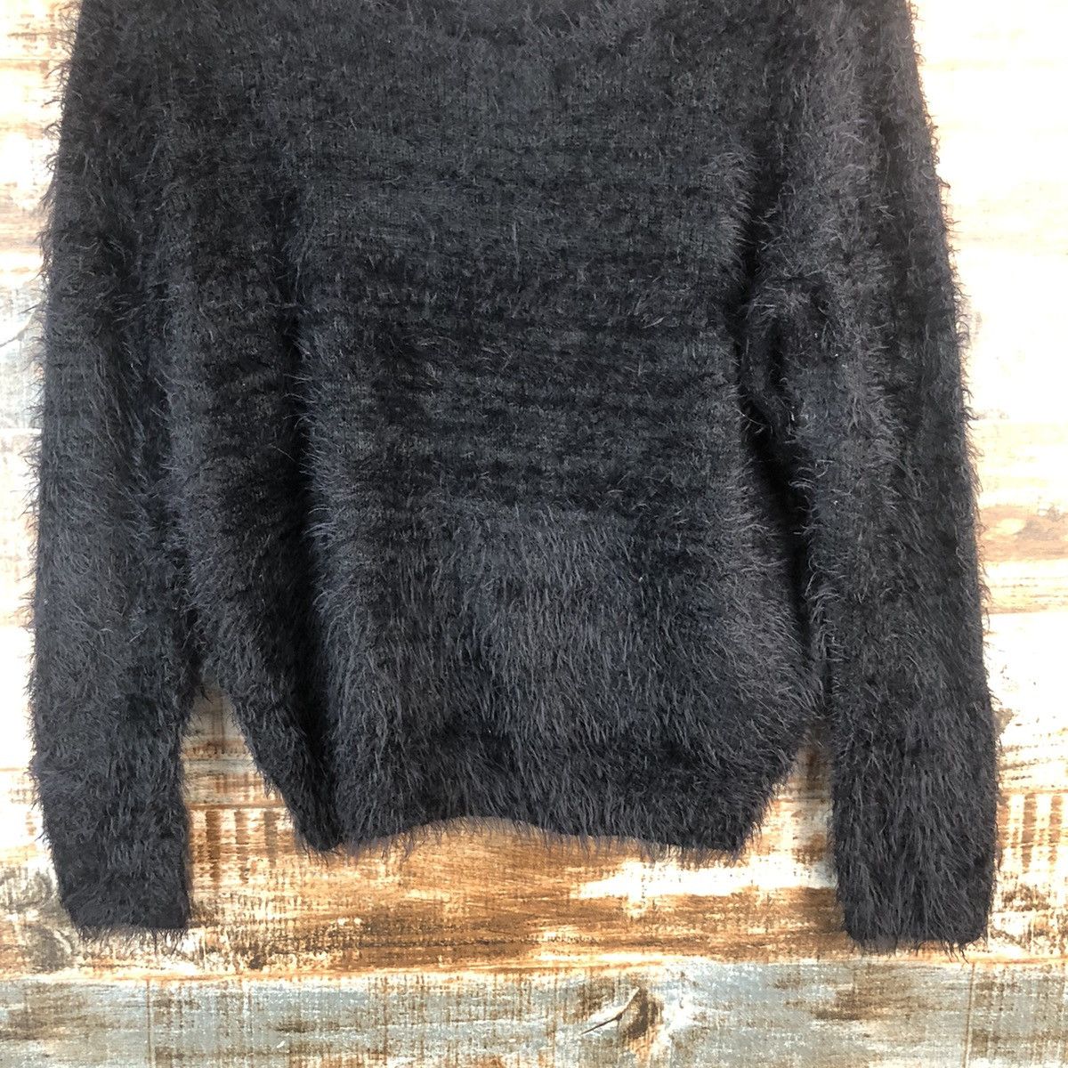 Japanese Brand DL Alpha Cubic Black fur shaggy Mohair Knitwear #C034 Size US S / EU 44-46 / 1 - 6 Thumbnail