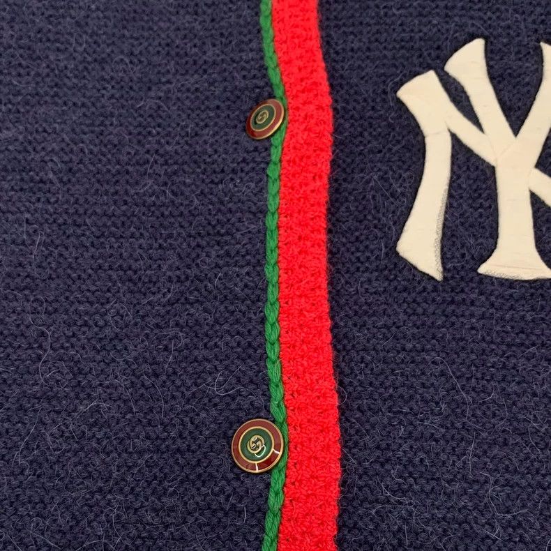 Gucci Gucci Dark blue striped logo embroidered wool single-breas Size S / US 4 / IT 40 - 5 Thumbnail