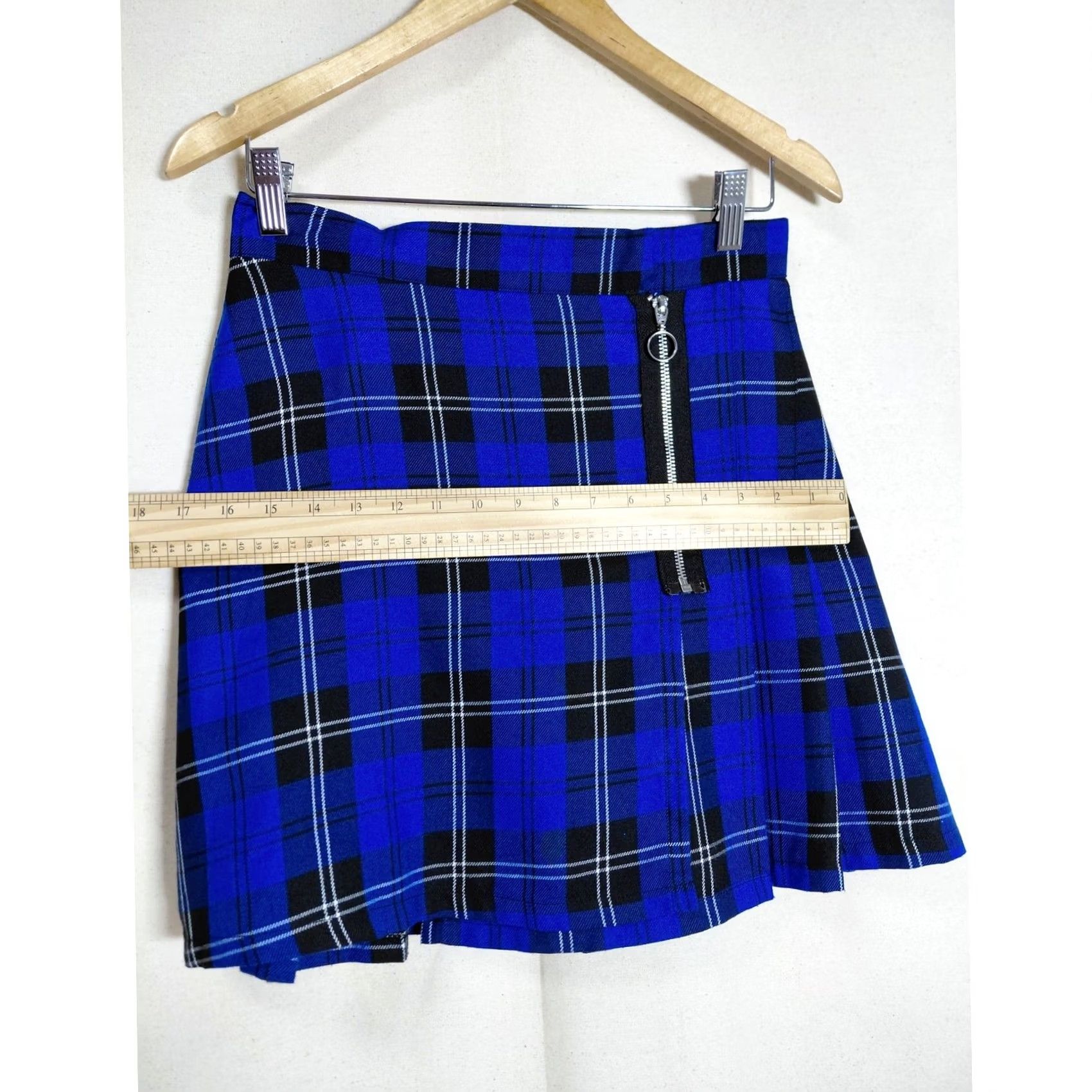The Ragged Priest THE RAGGED PRIEST Blue Plaid Skirt Women Size M Size 32" / US 10 / IT 46 - 5 Thumbnail