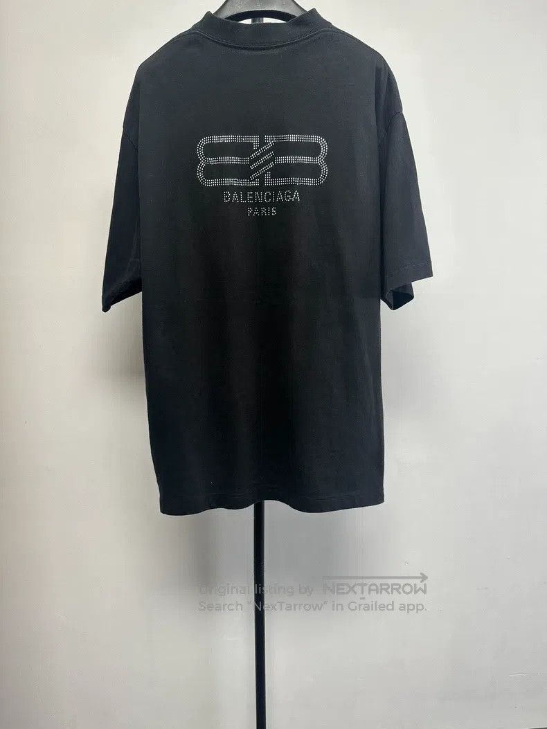 Balenciaga Balenciaga Solid color rhinestone round neck pullover T-sh Size US S / EU 44-46 / 1 - 2 Thumbnail