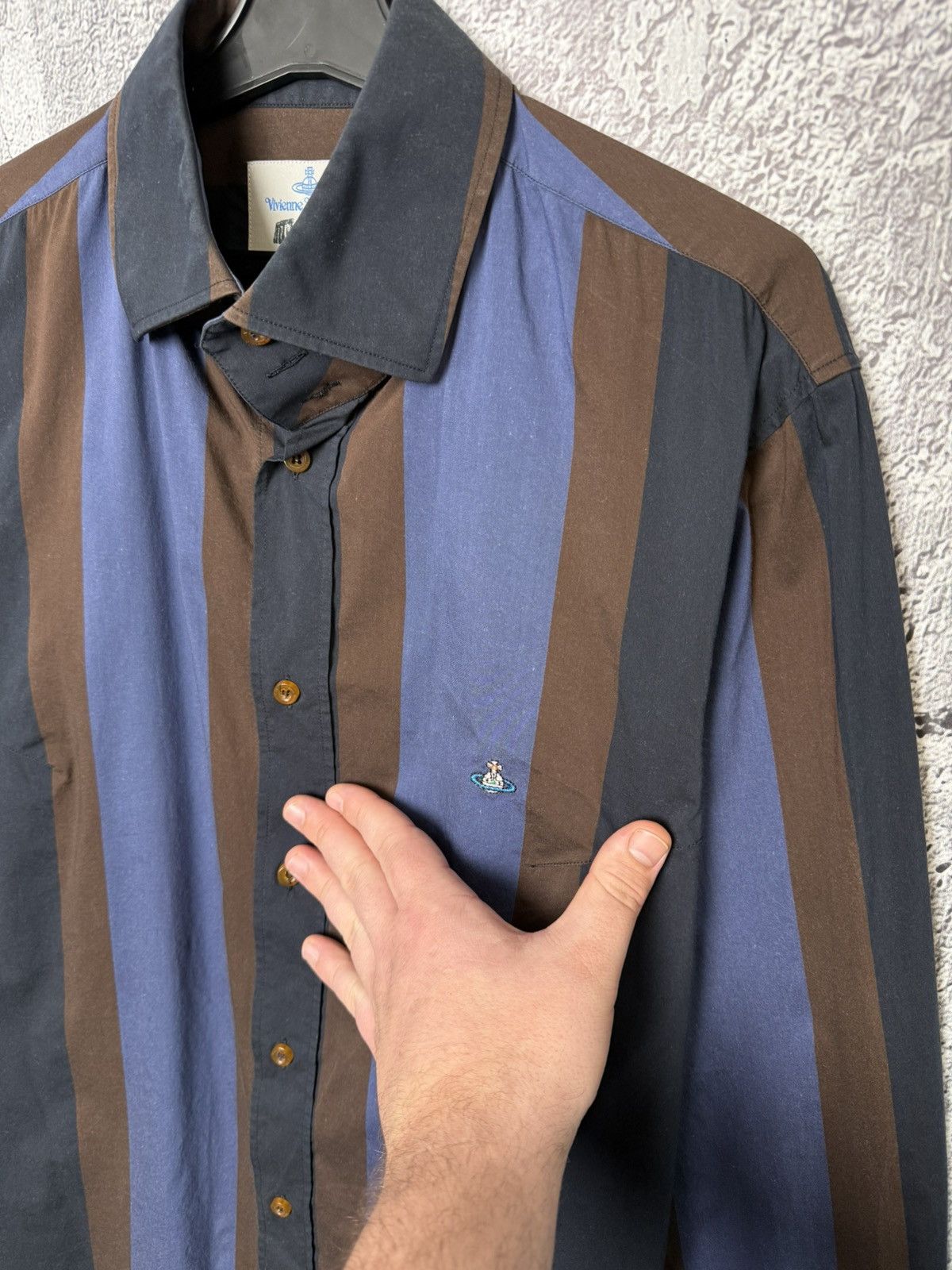 Vivienne Westwood Vintage Vivienne Westwood Striped Button Long Sleeve Shirt Size US L / EU 52-54 / 3 - 5 Thumbnail