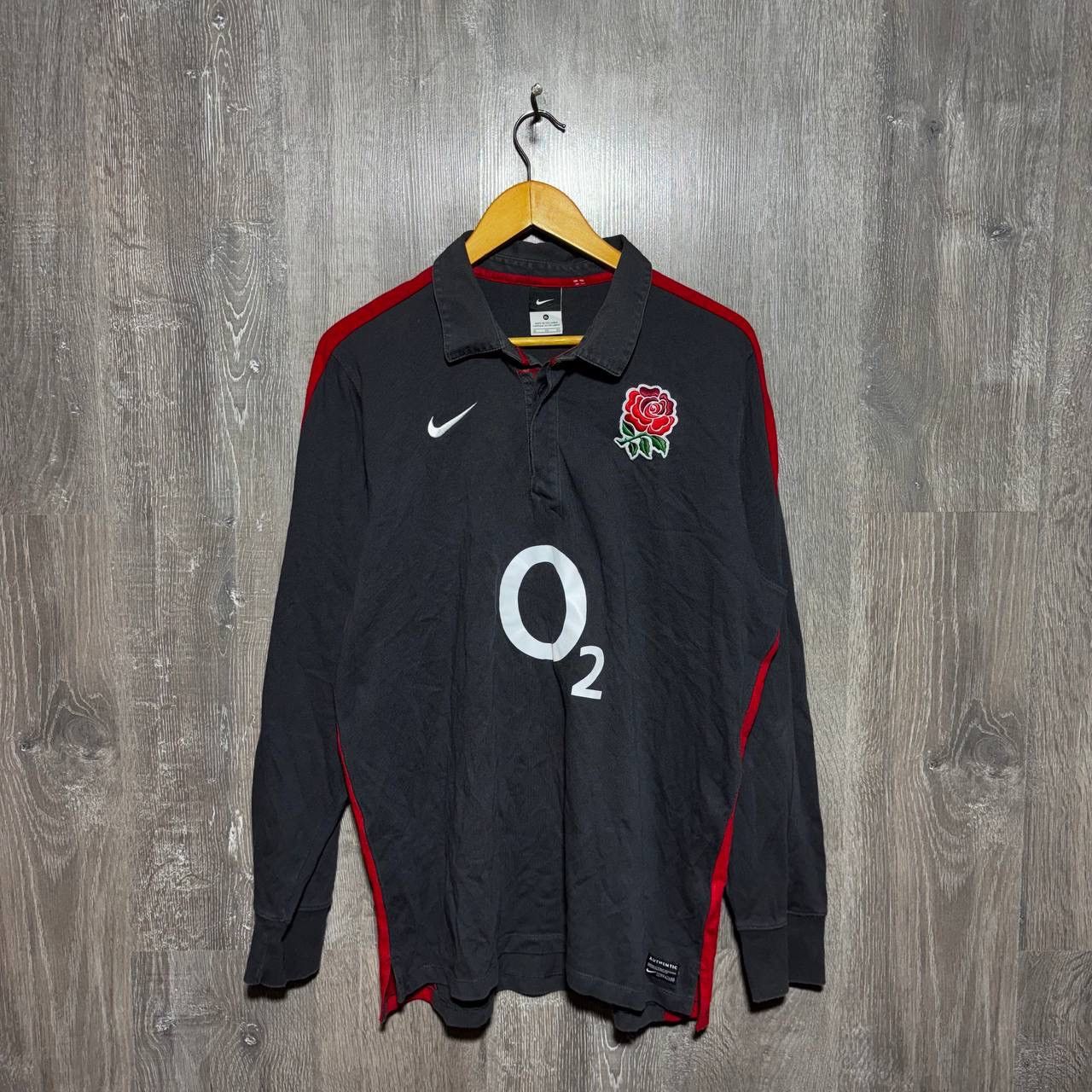 Nike Nike 2000s England Rugby Embroidered Rose Polo Longsleeve Size US XL / EU 56 / 4 - 1 Thumbnail