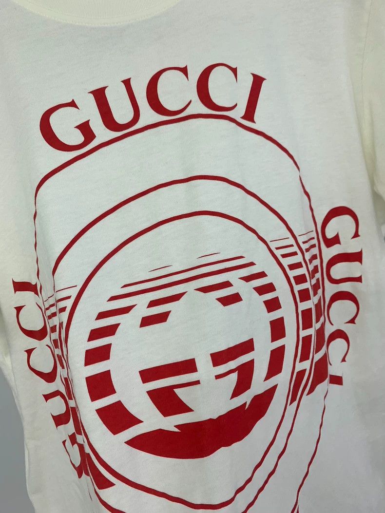 Gucci Gucci White and red letter logo short-sleeved T-shirt Size XS / US 0-2 / IT 36-38 - 2 Thumbnail