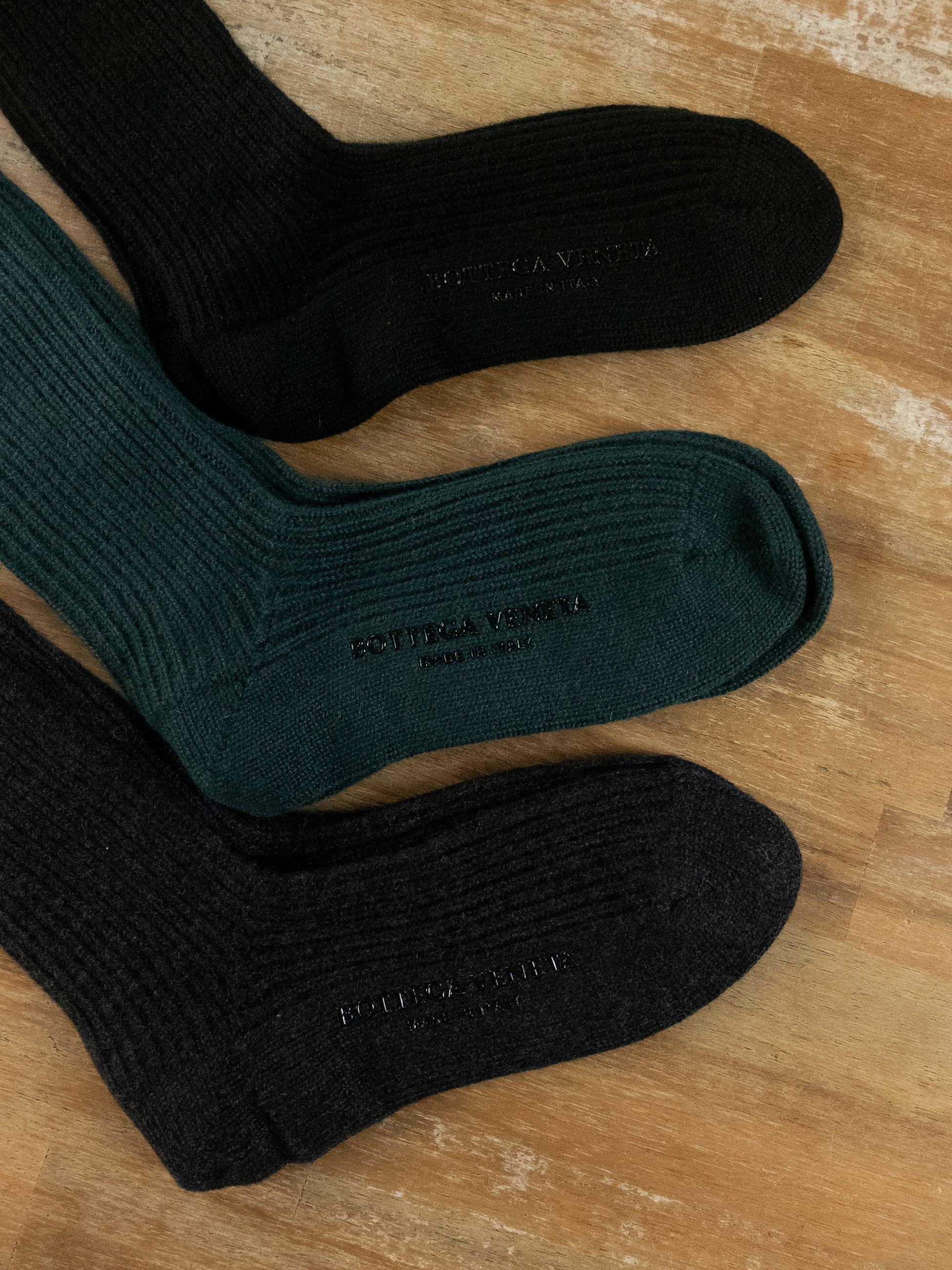 Bottega Veneta BOTTEGA VENETA 3 pairs pure cashmere long socks Small q Size ONE SIZE - 2 Thumbnail