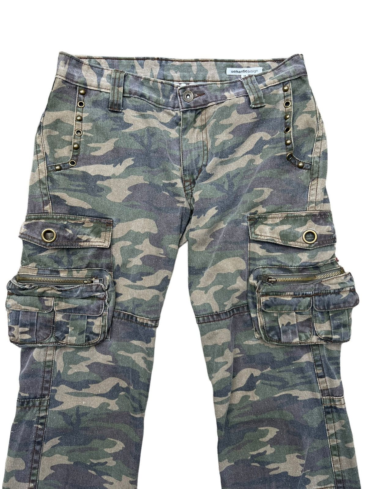 semanticdesign SD Flare Japan Multipocket Camo Lowrise Pants 31x33 Size US 31 - 5 Thumbnail