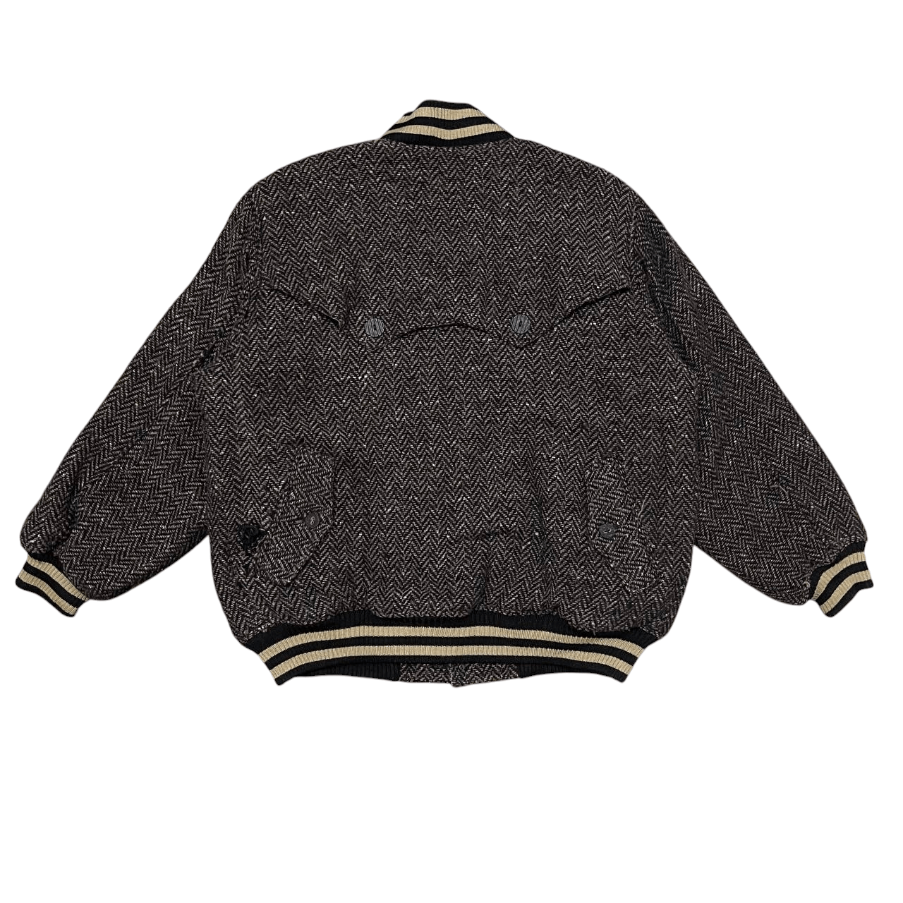 Japanese Brand Vintage Zigzag Club Wool Bomber Jacket Size US M / EU 48-50 / 2 - 13 Thumbnail