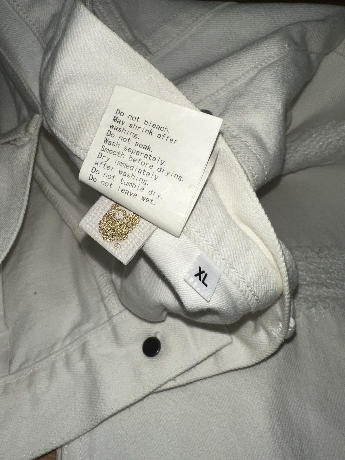 Bape Bape white damaged denim jeans Nigo Ape Milo Pharrell Kanye Size US 32 / EU 48 - 6 Thumbnail
