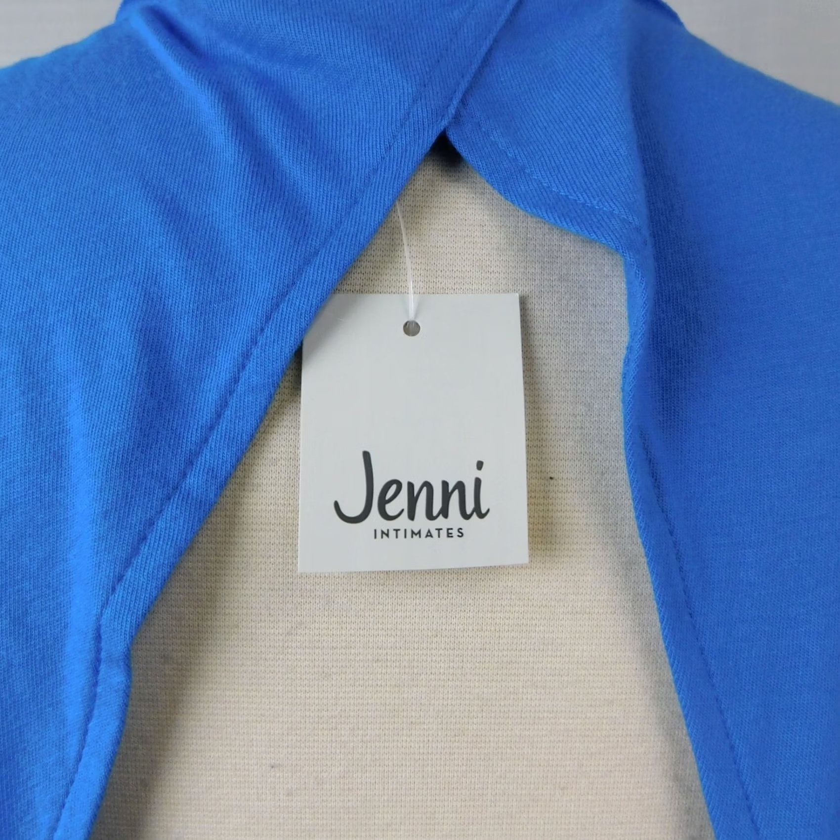 Vintage Jenni Sleepshirt XS Blue Open-Back Nightgown Sleeveless Chemise Lightweight Cotton Blend Knit Womens XS Bright Blue Jenni Shirt Nightgown? Size XS / US 0-2 / IT 36-38 - 4 Thumbnail
