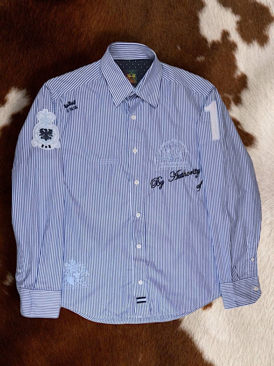 Polo Ralph Lauren Shirt Button Up La Martin Polo White Blue Horse Big Logo Size US M / EU 48-50 / 2 - 1 Thumbnail
