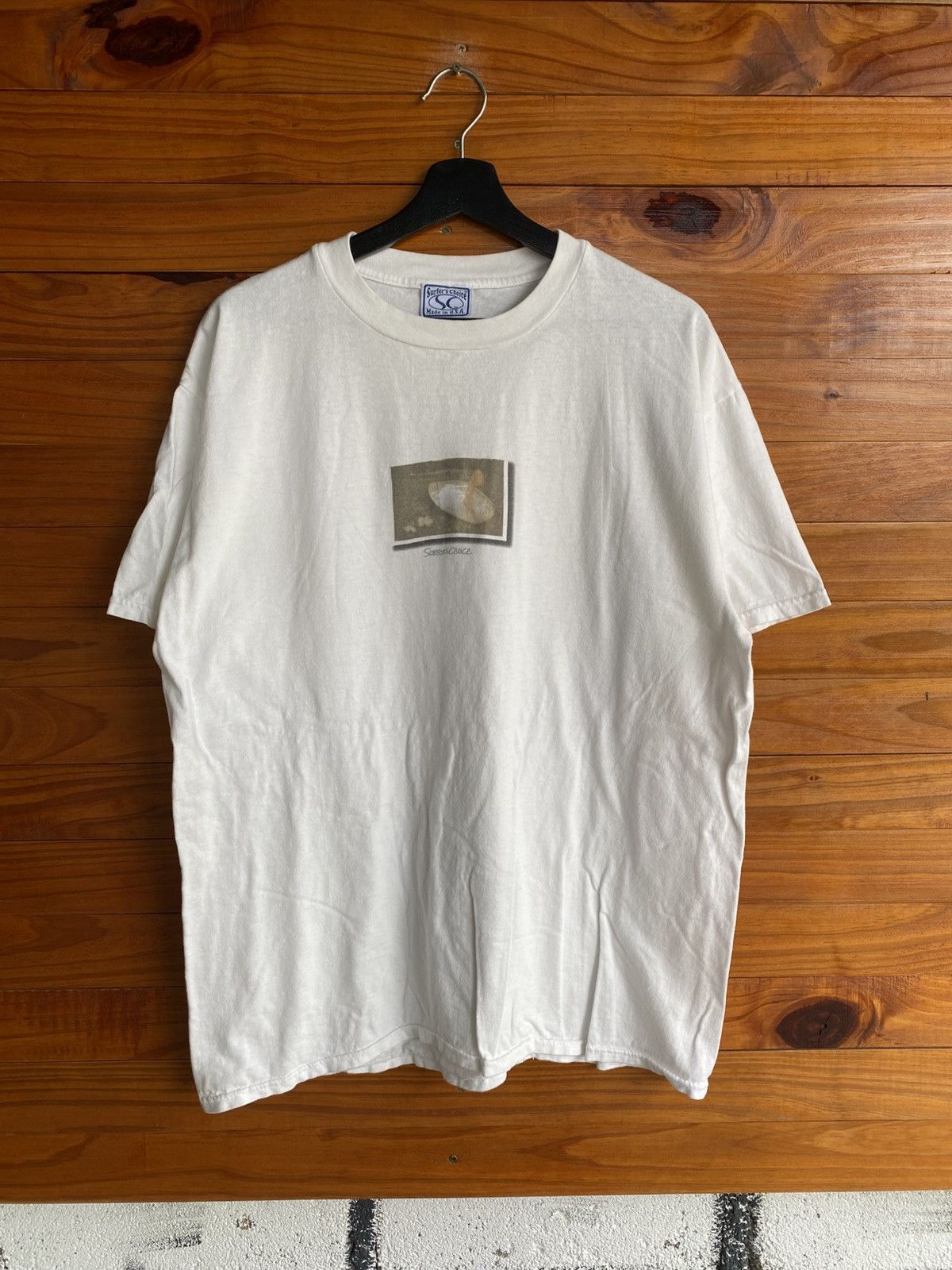 Vintage Vintage Surfer’s Choice Graphic T-Shirt White Tee Size US L / EU 52-54 / 3 - 3 Thumbnail