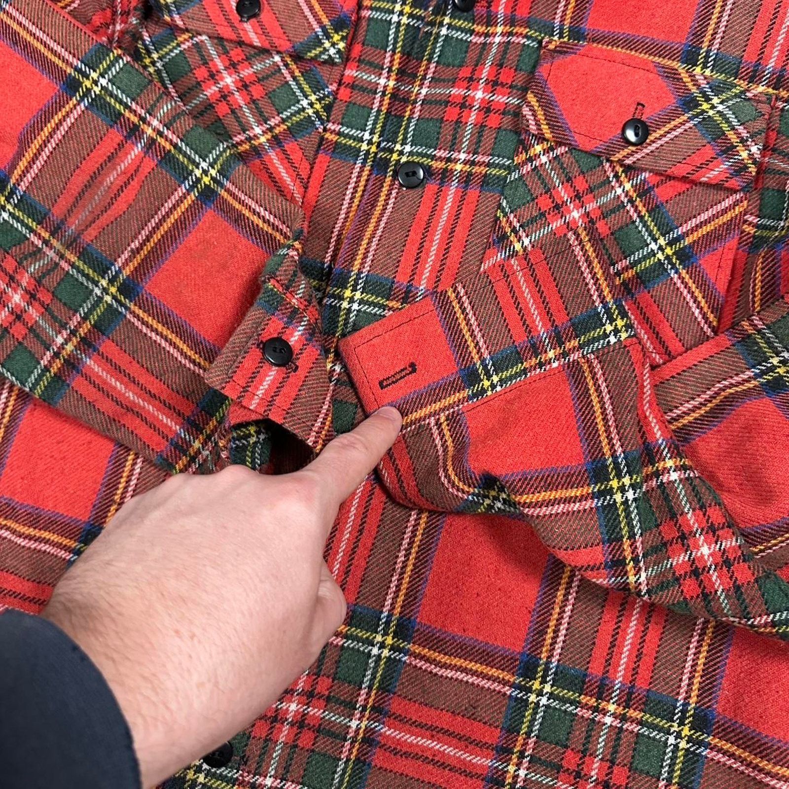 Vintage Vintage 70s plaid flannel shirt Size US L / EU 52-54 / 3 - 3 Thumbnail