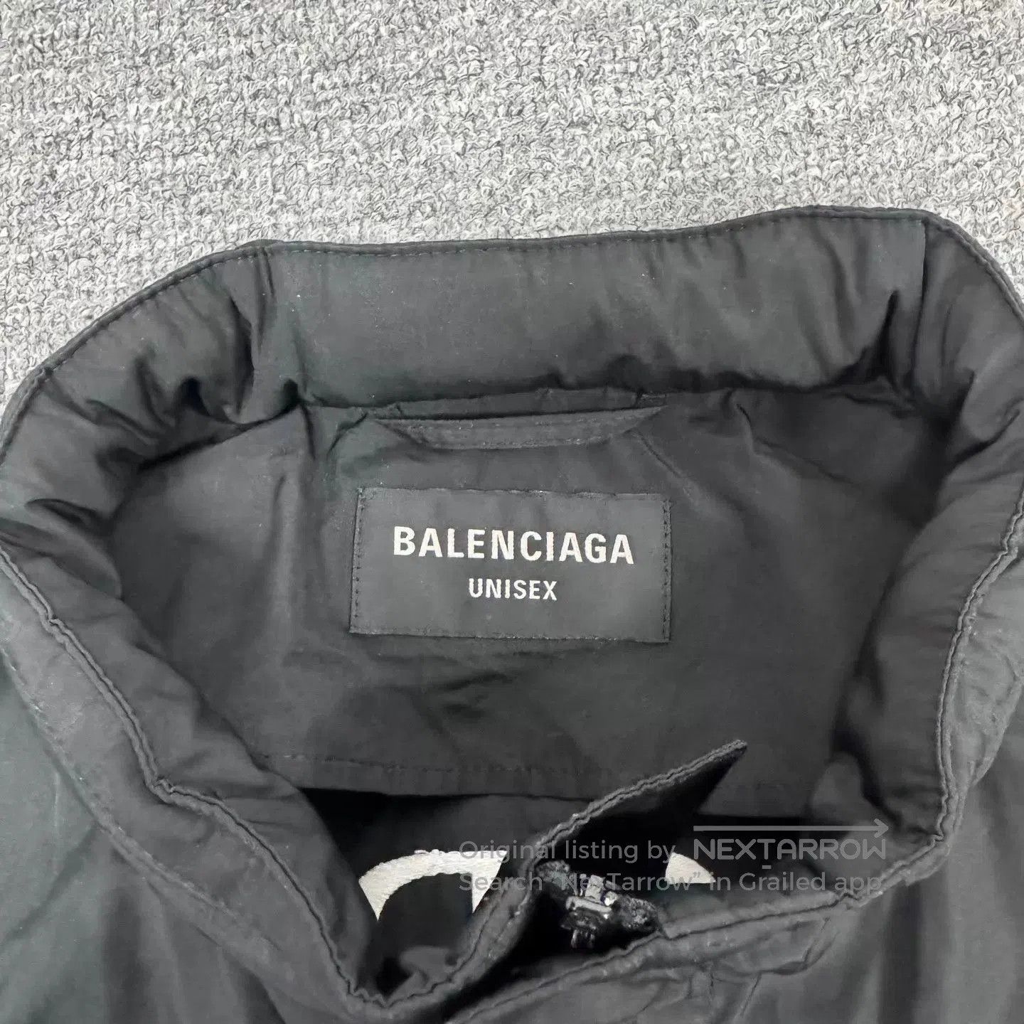 Balenciaga Black Light Jacket with 'Be Different' Back Print. Size US XS / EU 42 / 0 - 7 Thumbnail