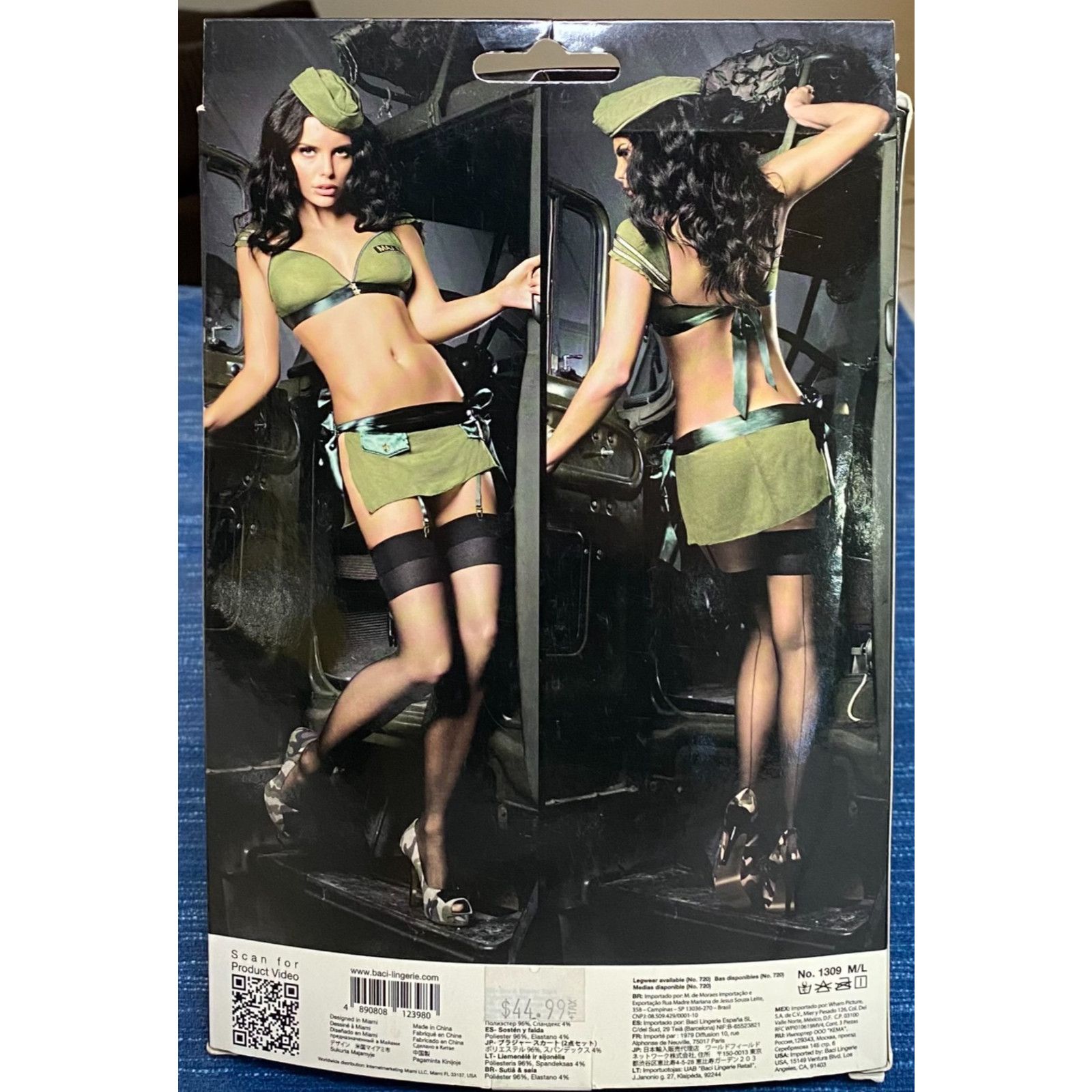 The Unbranded Brand Baci Lingerie Dreams Army Girl Adult Bedroom Costume M/L Size ONE SIZE - 2 Thumbnail