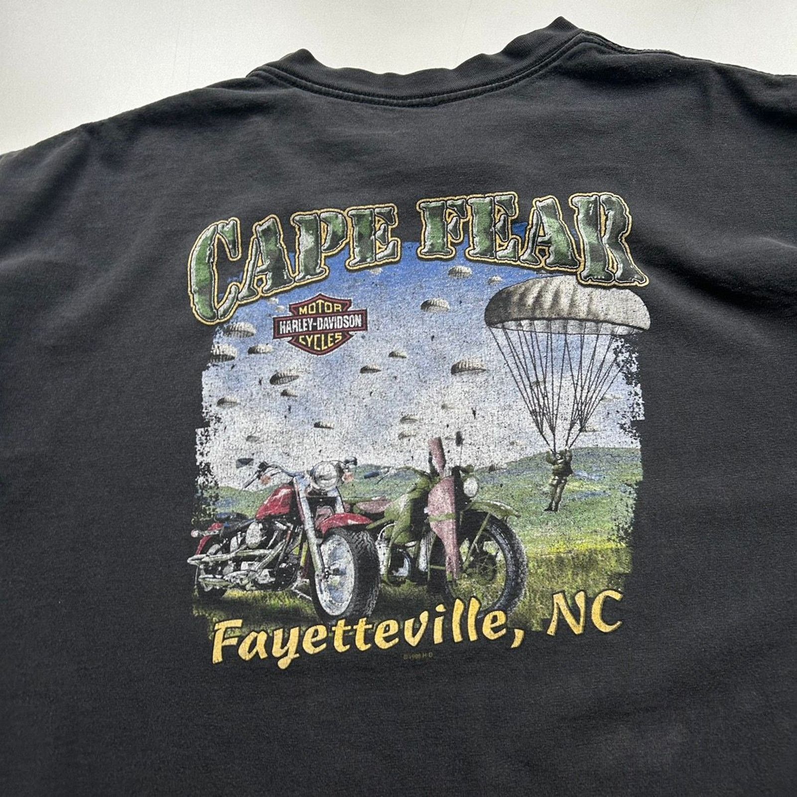 Harley Davidson Vintage Y2K Harley Davidson Lightning Shirt 2XL Faded Black Size US XXL / EU 58 / 5 - 4 Thumbnail