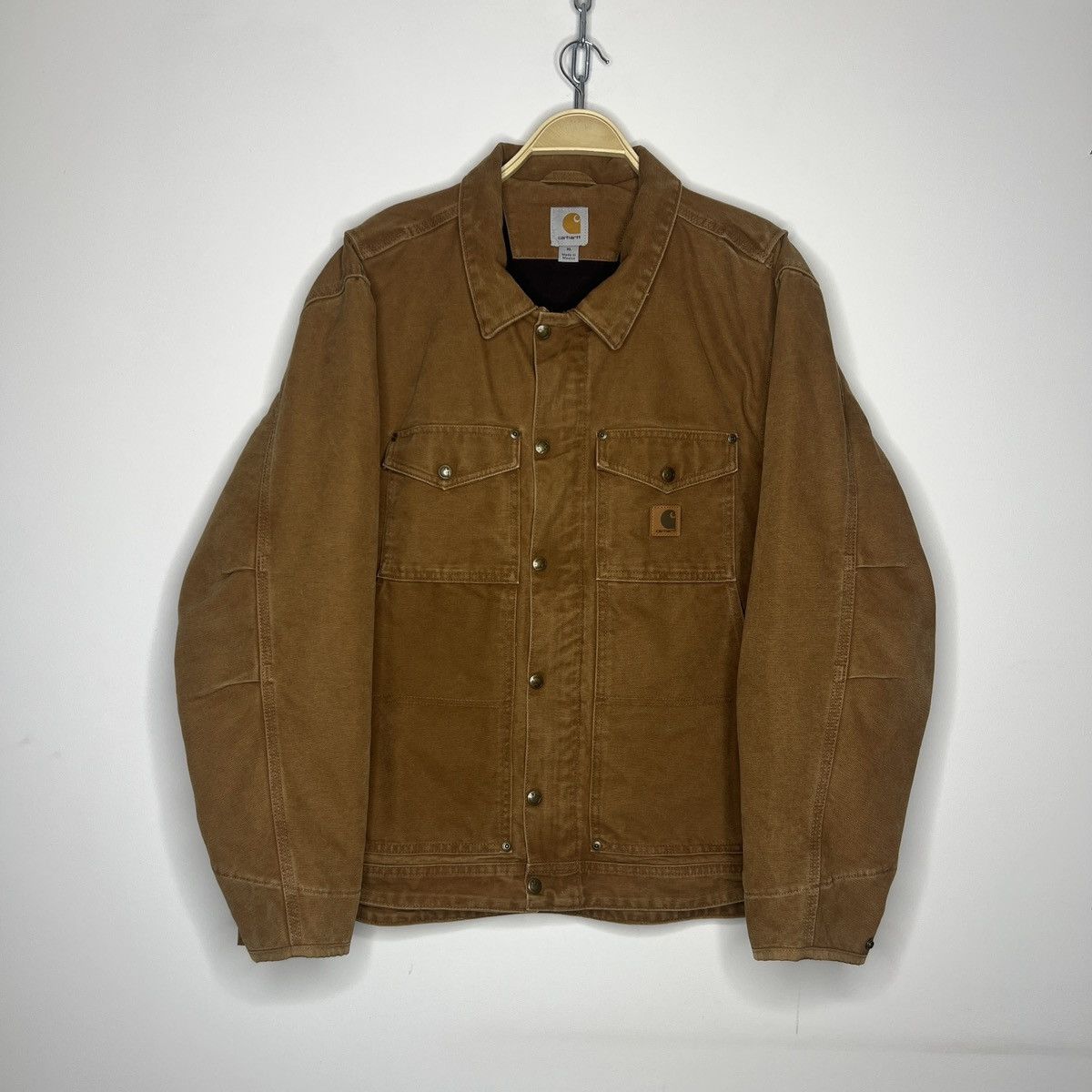 Carhartt × Vintage Vintage Carhartt Detroit Jacket Brown Work Wear Y2K 90s Size US XL / EU 56 / 4 - 1 Thumbnail