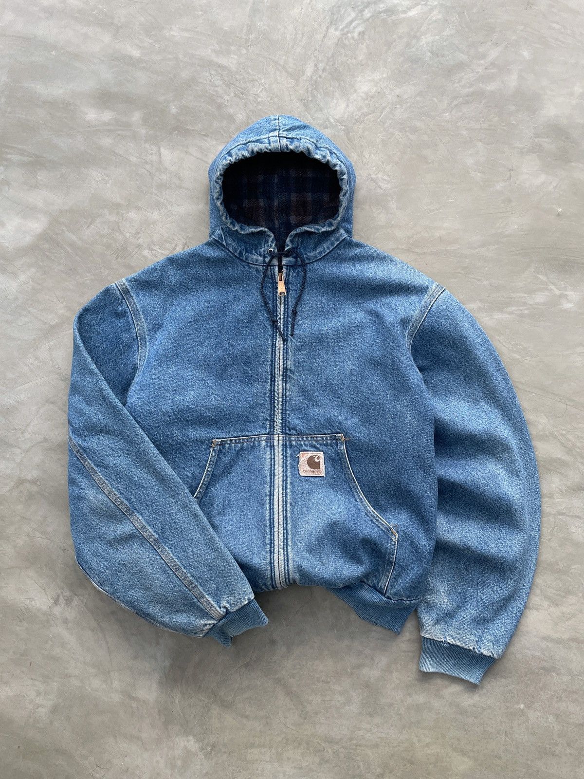 Carhartt × Vintage 1990s Faded Blue Denim Vintage Carhartt Active