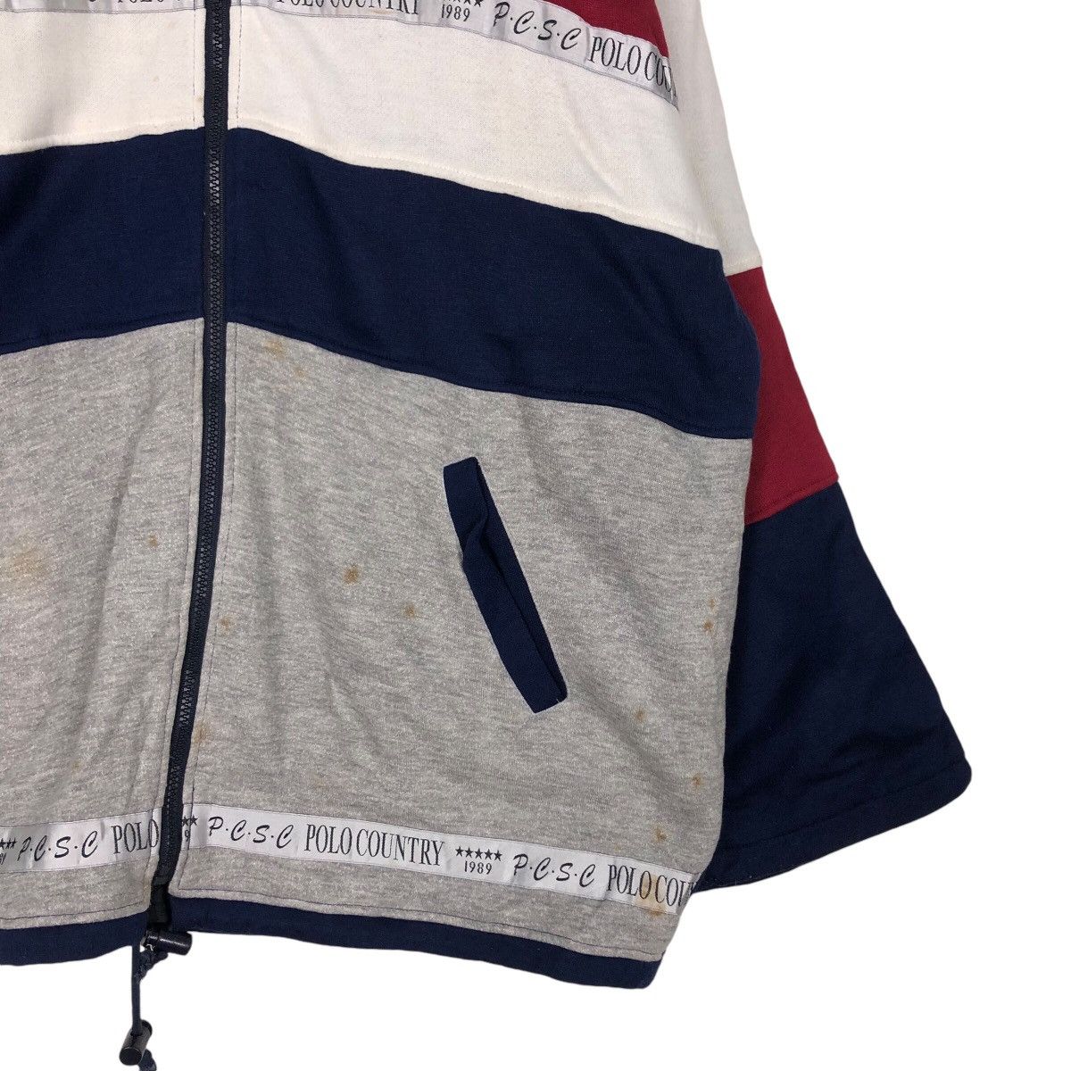 Japanese Brand Vtg Polo Country Zipper Jacket Big Logo Spell Multi Colour Size US L / EU 52-54 / 3 - 6 Thumbnail