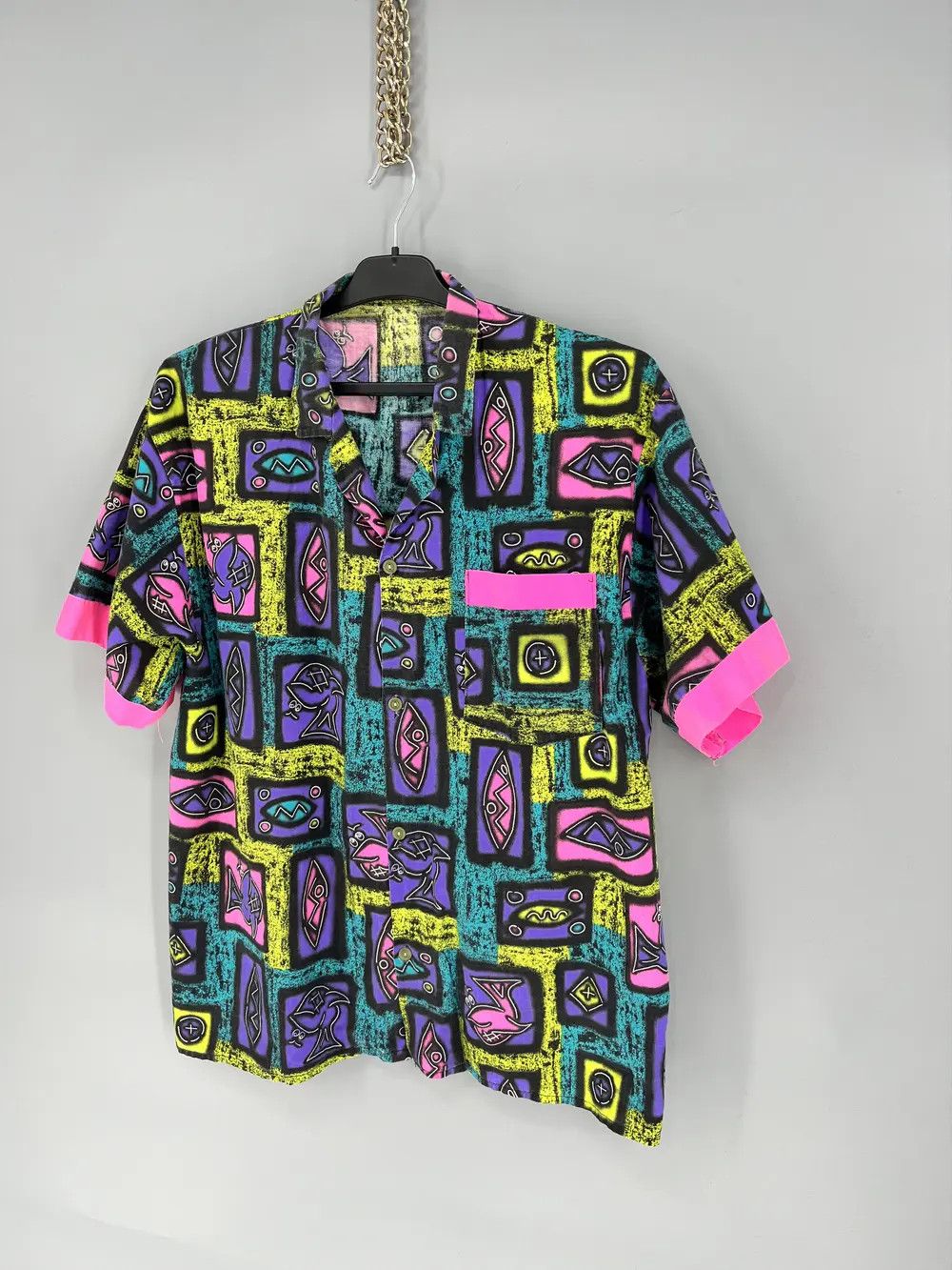 Vintage Vintage 90s Art Streetwear Hawaiian Travis Scott style Size US M / EU 48-50 / 2 - 3 Thumbnail