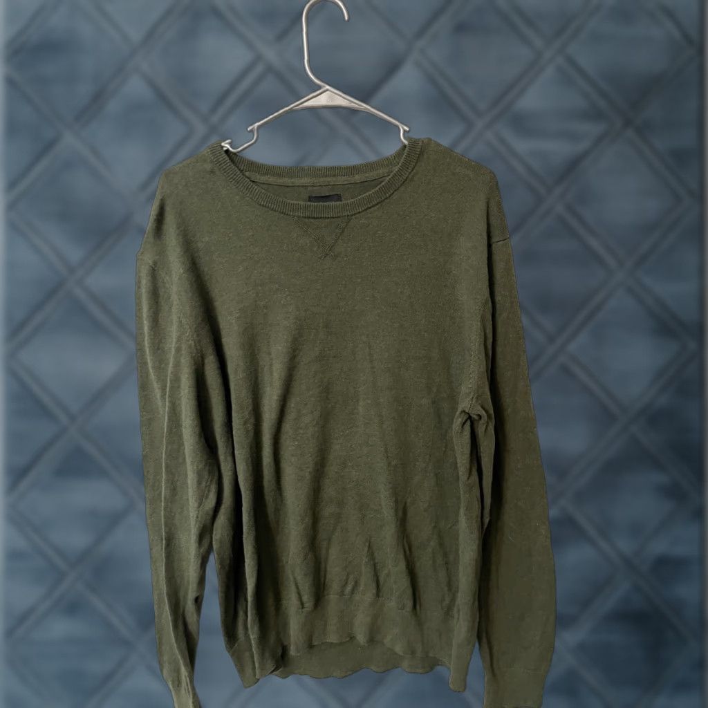 Vintage 14th and Union Sweater Men’s XL Cotton Cashmere Green Crew neck Pullover Size US XL / EU 56 / 4 - 1 Thumbnail