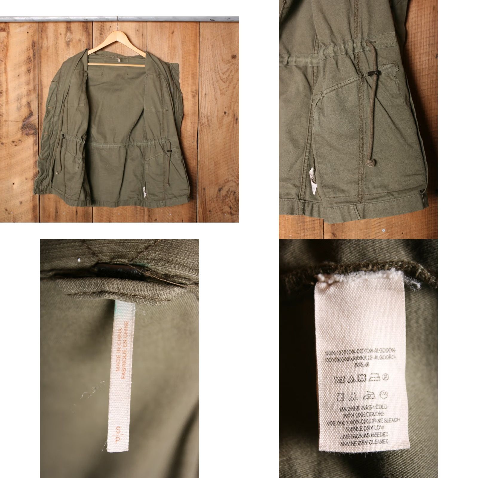 Free People FREE PEOPLE Olive Green Military Style Jacket Women's S (Missing Buttons) Size S / US 4 / IT 40 - 8 Thumbnail