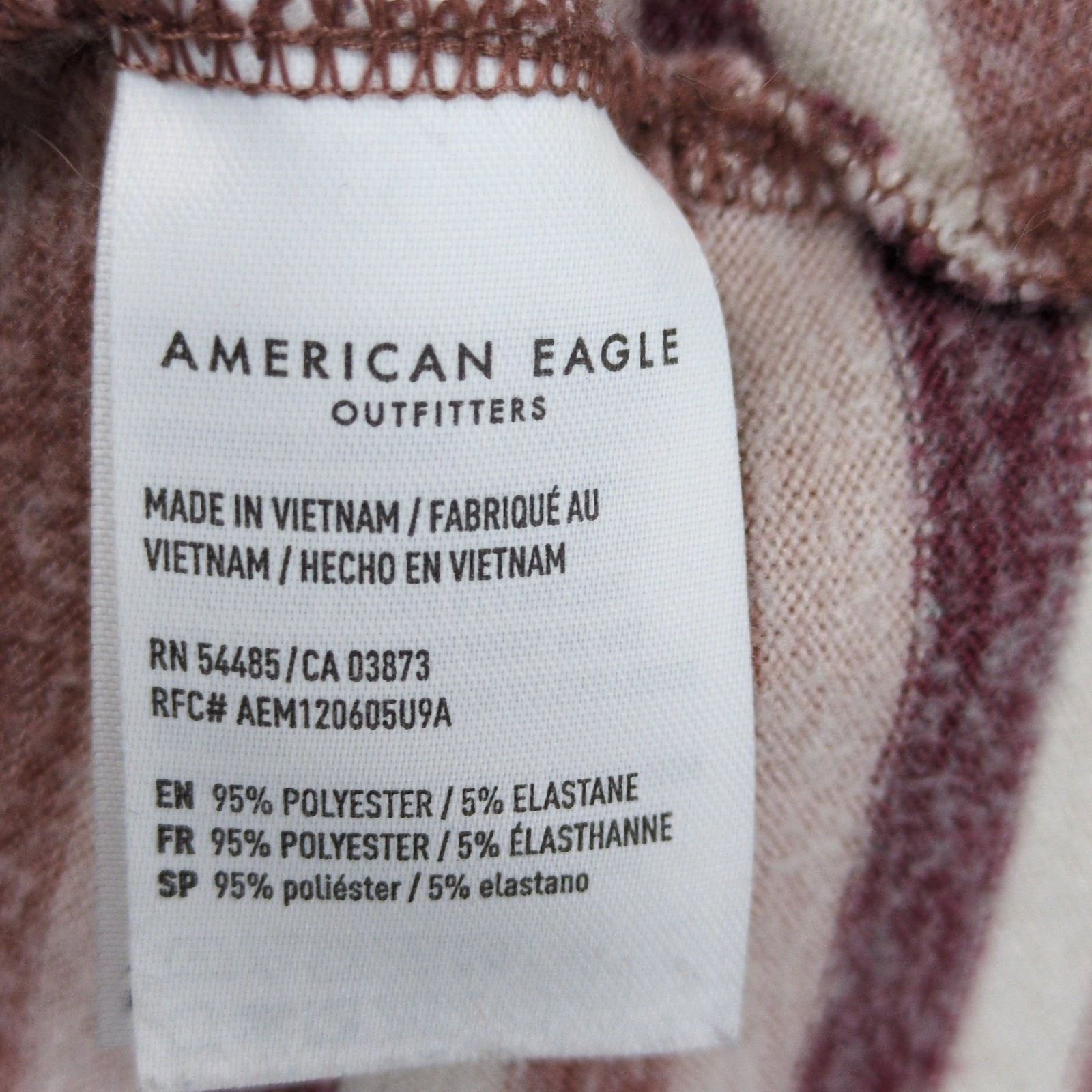 American Eagle Outfitters American Eagle Soft & Sexy Plush Women's L Striped Top Size L / US 10 / IT 46 - 5 Thumbnail
