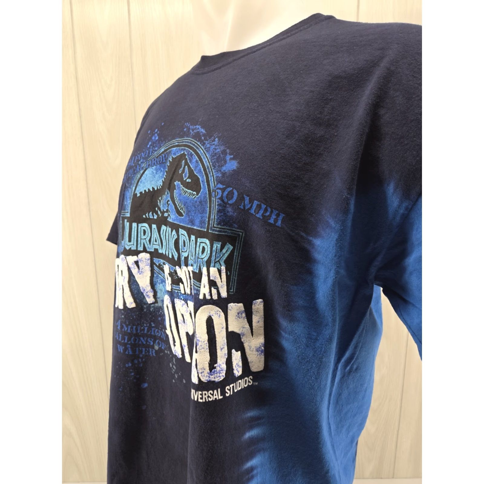 Vintage VINTAGE Jurassic Park Shirt Universal Studios Blue Tie Dye XL Men Short Sleeve Bill? Size US XL / EU 56 / 4 - 6 Thumbnail