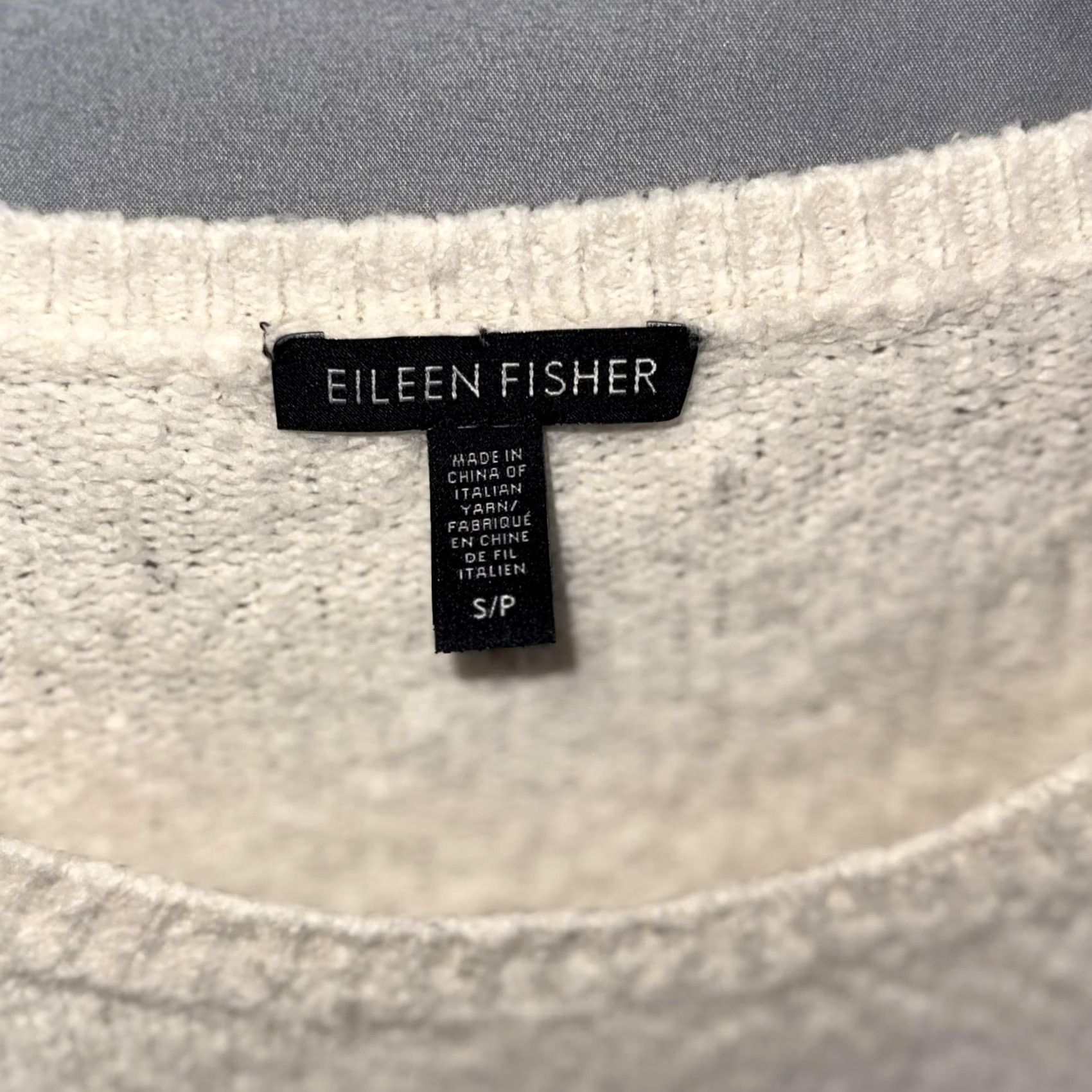Eileen Fisher Eileen Fisher Sweater Womens Small Ivory Scoop Neck Organic Cotton Boucle Knit Pub Pullover Knitwear Mens? Size S / US 4 / IT 40 - 3 Thumbnail