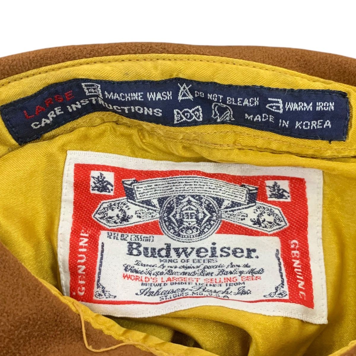 Budweiser Vintage BUDWEISER CHORE WORKER Suede Leather Jacket Work Size US L / EU 52-54 / 3 - 5 Thumbnail