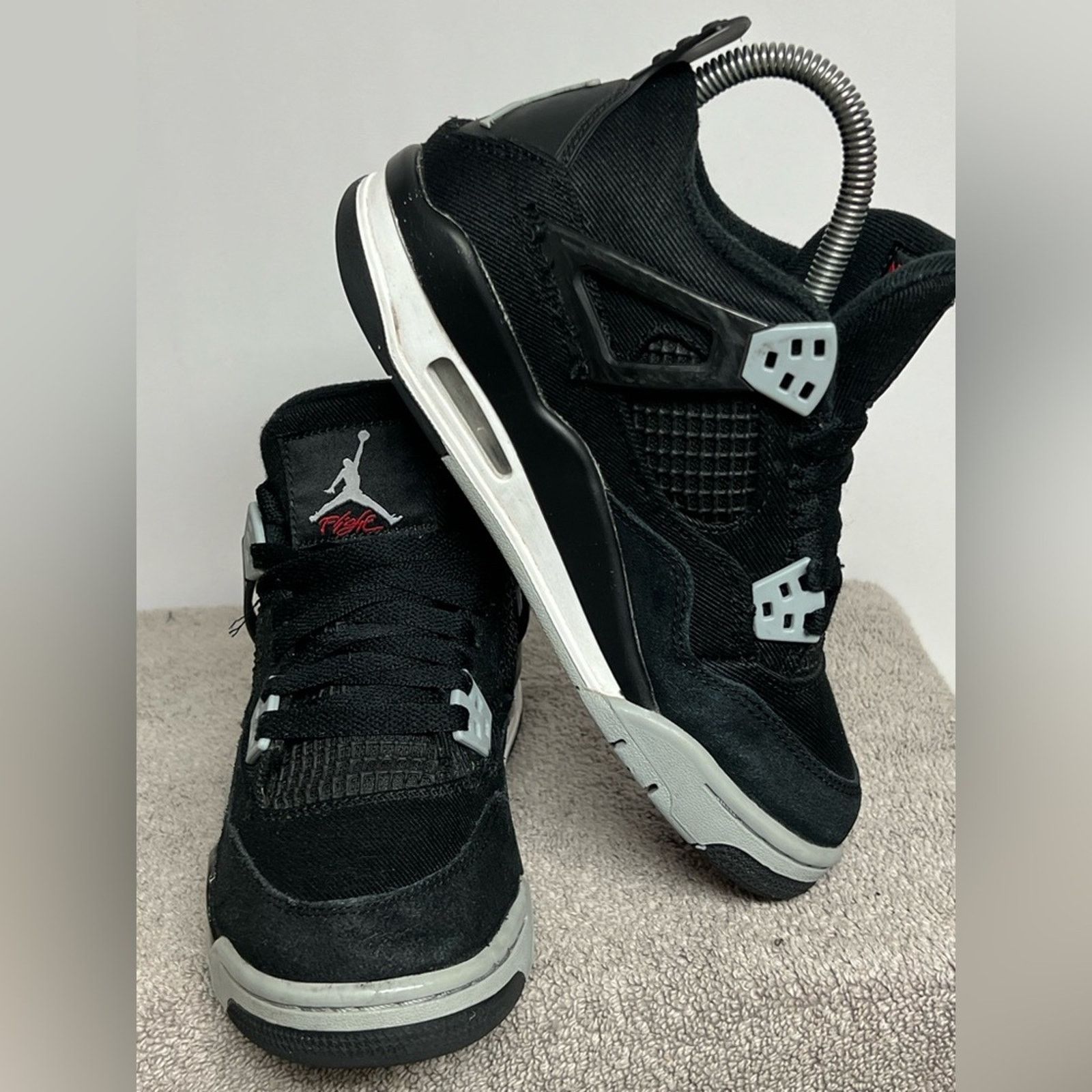 Jordan Brand Size 4.5Y (GS) - Jordan 4 Retro SE Low Black Canvas Size US 6 / IT 36 - 3 Thumbnail