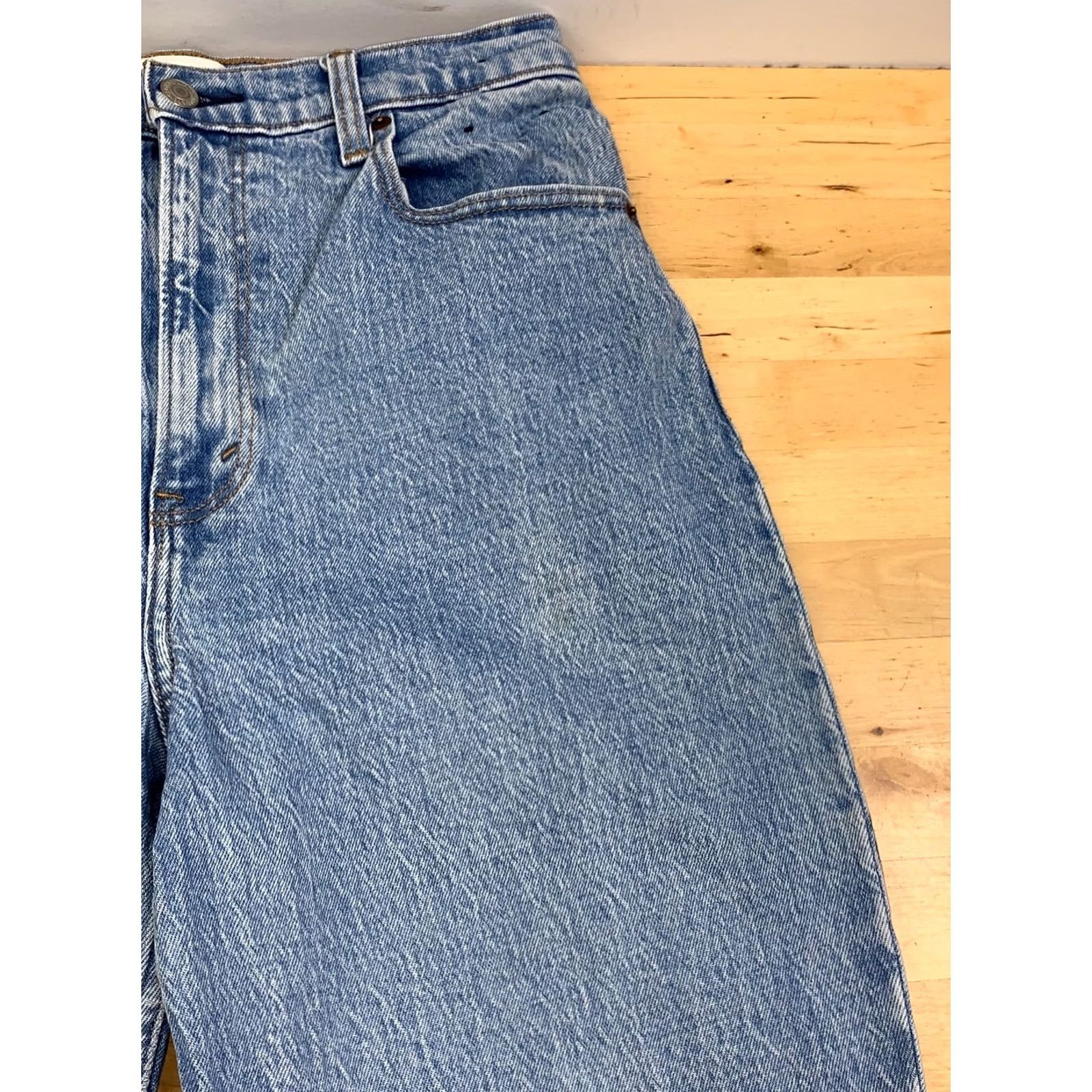 Abercrombie & Fitch Abercrombie & Fitch Jeans 29 Straight 90s Bohemian Love 5-Pocket Denim Blue Womens VINTAGE not used? Size 29" - 4 Thumbnail