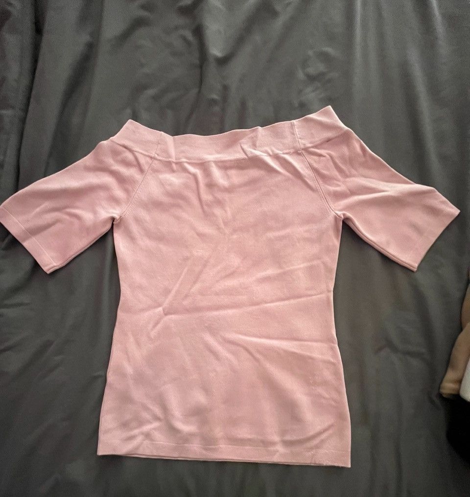 White House Black Market pink y2k off-shoulder top Size S / US 4 / IT 40 - 3 Thumbnail
