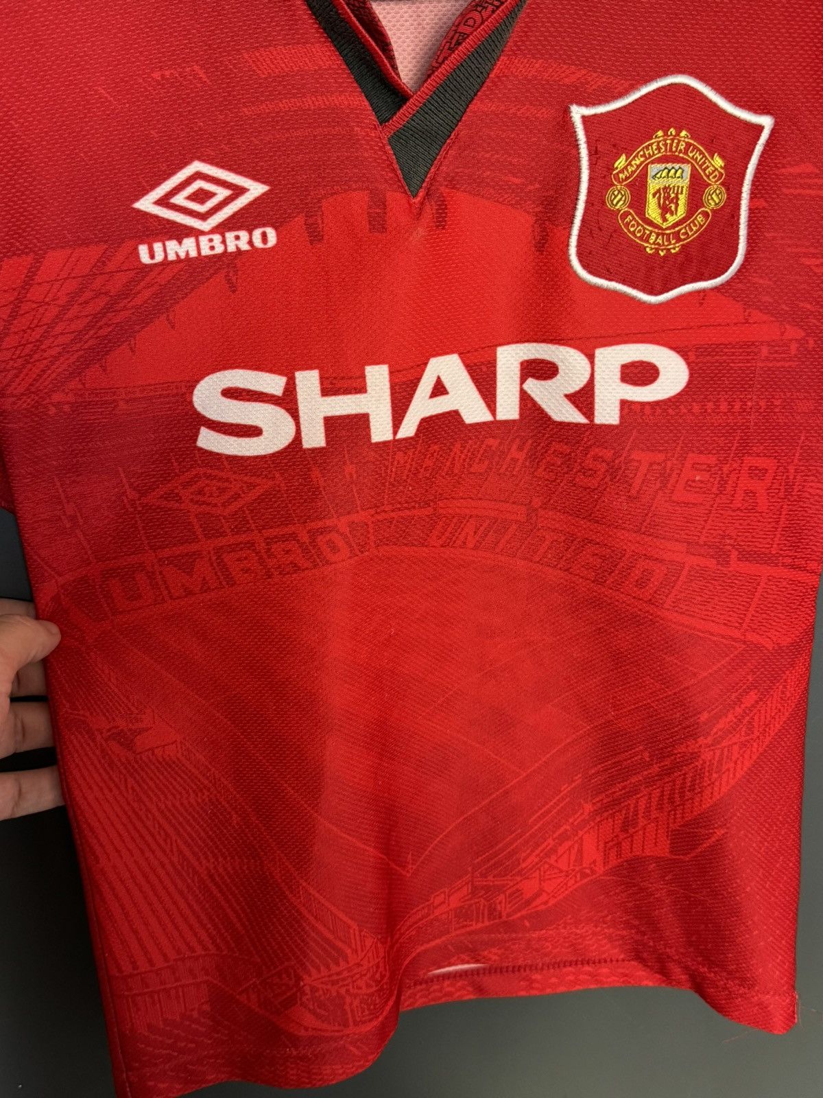 Umbro KIDS Manchester United 94/95 Home Football Jersey T-Shirt Size US XS / EU 42 / 0 - 3 Thumbnail