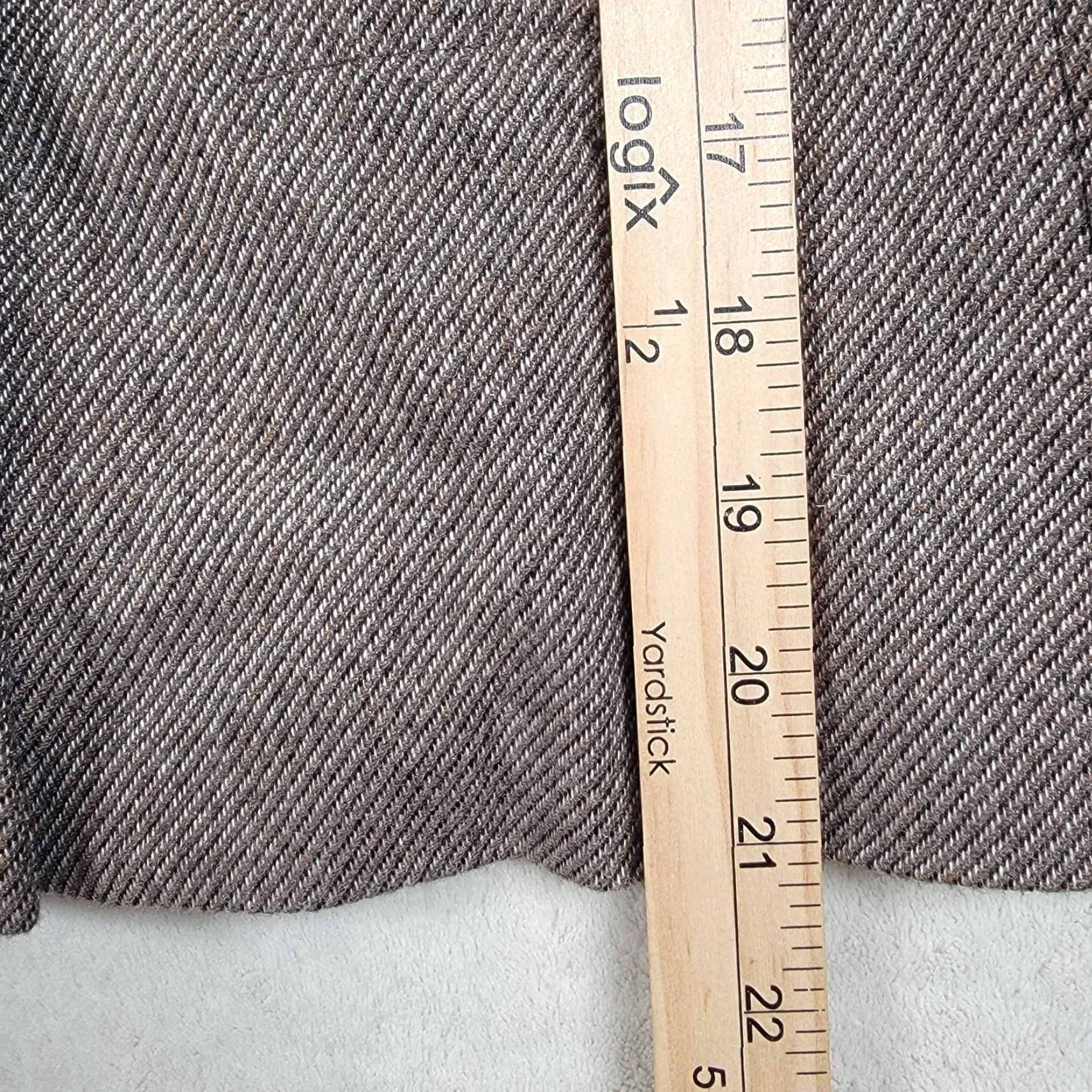 Herring Classiques Entier Jacket Women Brown Herring Bone Tweed Small Overcoat Lined Full Zip Collared Wool Blend Autumn Winter Carded Shoulder Pads Size S / US 4 / IT 40 - 4 Thumbnail