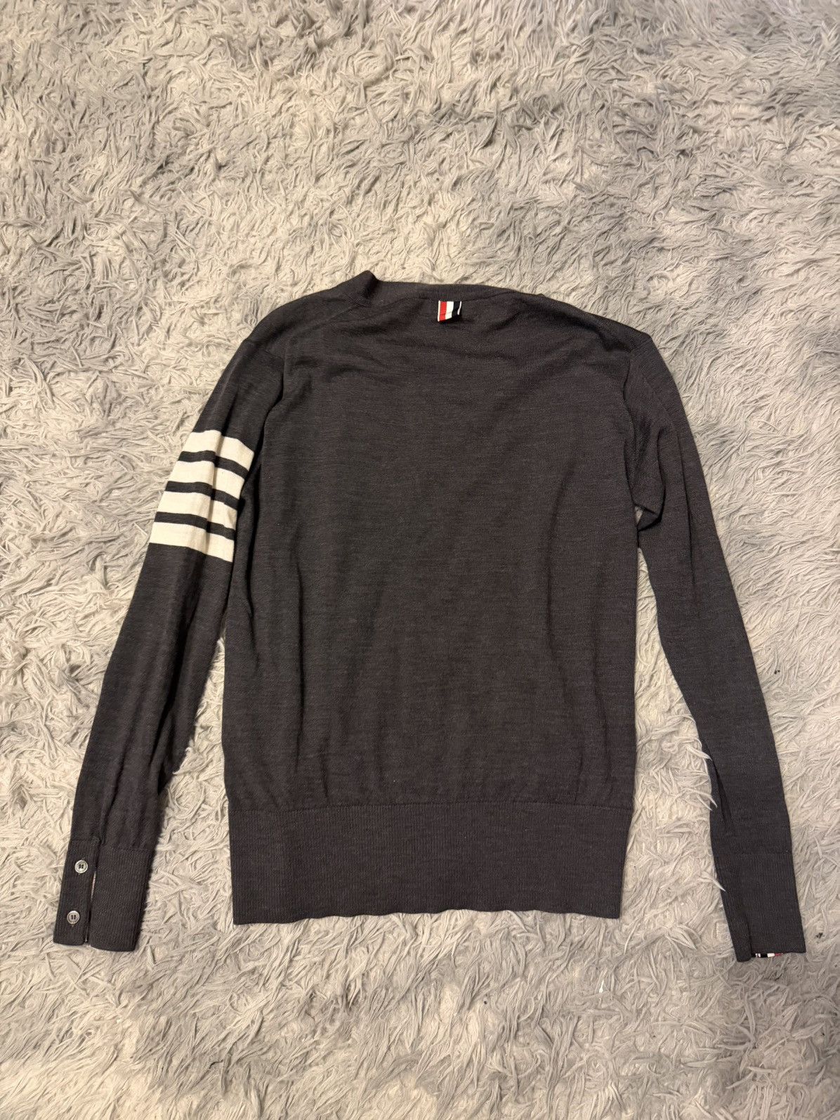 Thom Browne Med Grey Cardigan Size US M / EU 48-50 / 2 - 5 Thumbnail