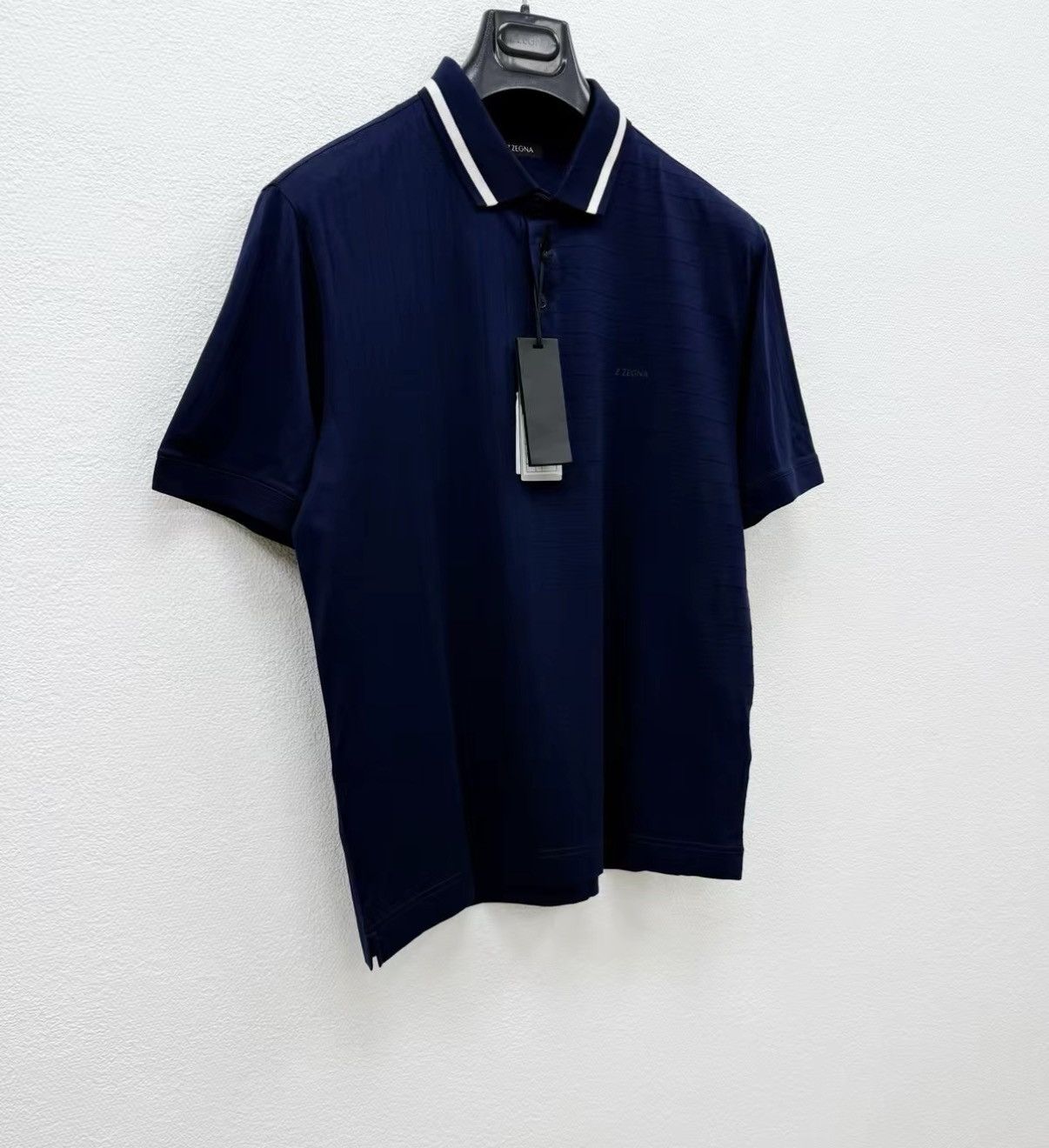 Z Zegna ZEGNA 100% Cotton Short Sleeve Polo Shirt J30 Size US L / EU 52-54 / 3 - 2 Thumbnail