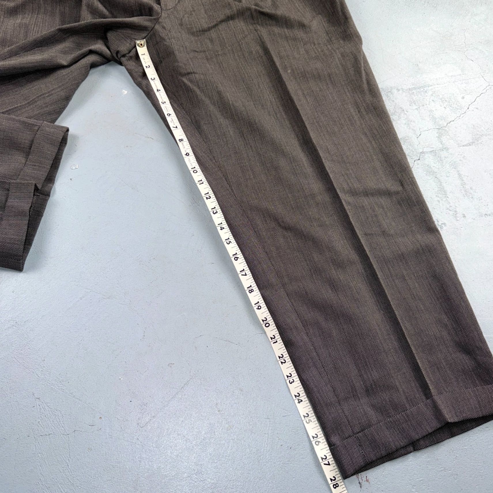 Ralph Lauren VINTAGE Chaps Ralph Lauren 2 PC Suit Jacket Coat Pants Gray Wool 1990s Mens 48 Regular Size N/A Size 48R - 7 Thumbnail