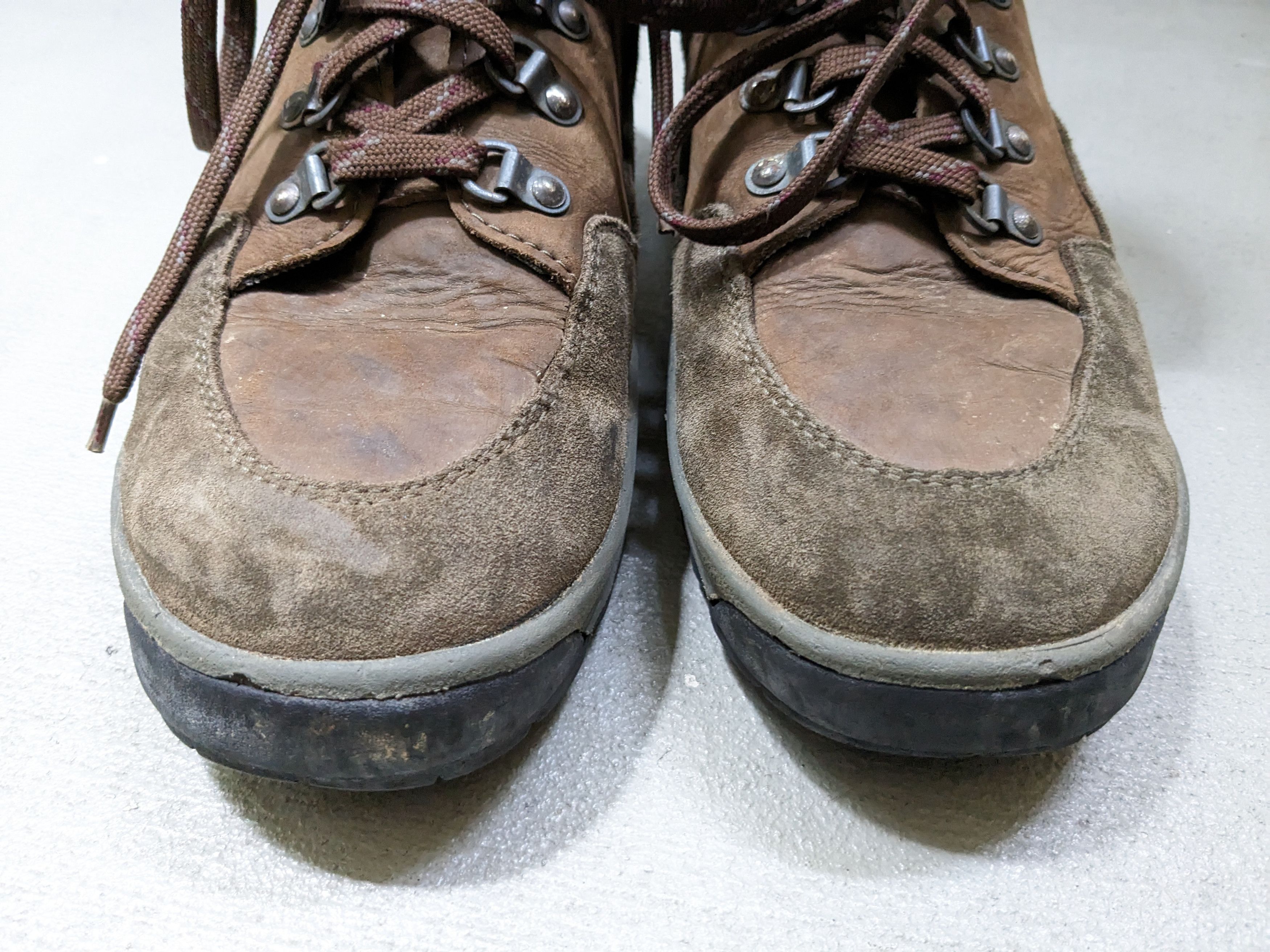 Vibram × Vintage Vintage Hiking Boots Size 12 Brown Suede Leather Lace Up Size US 12 / EU 45 - 2 Thumbnail