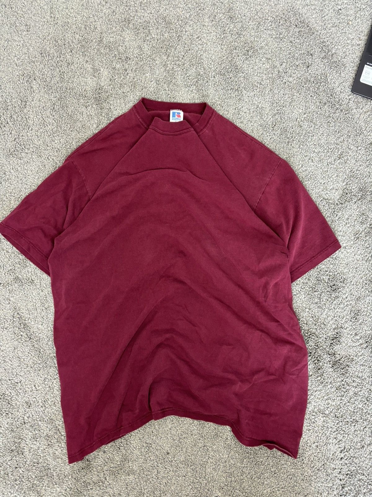 Vintage red made in usa russell athletic blank tshirt