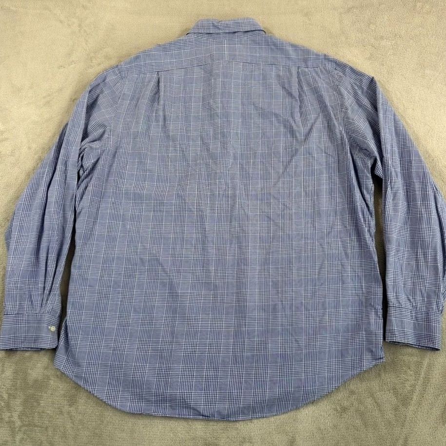 Polo Ralph Lauren VINTAGE? No — Polo Ralph Lauren Shirt Blue Glen Check Long Sleeve 2XL Button-Up Dressy Casual Men Size US XXL / EU 58 / 5 - 3 Thumbnail