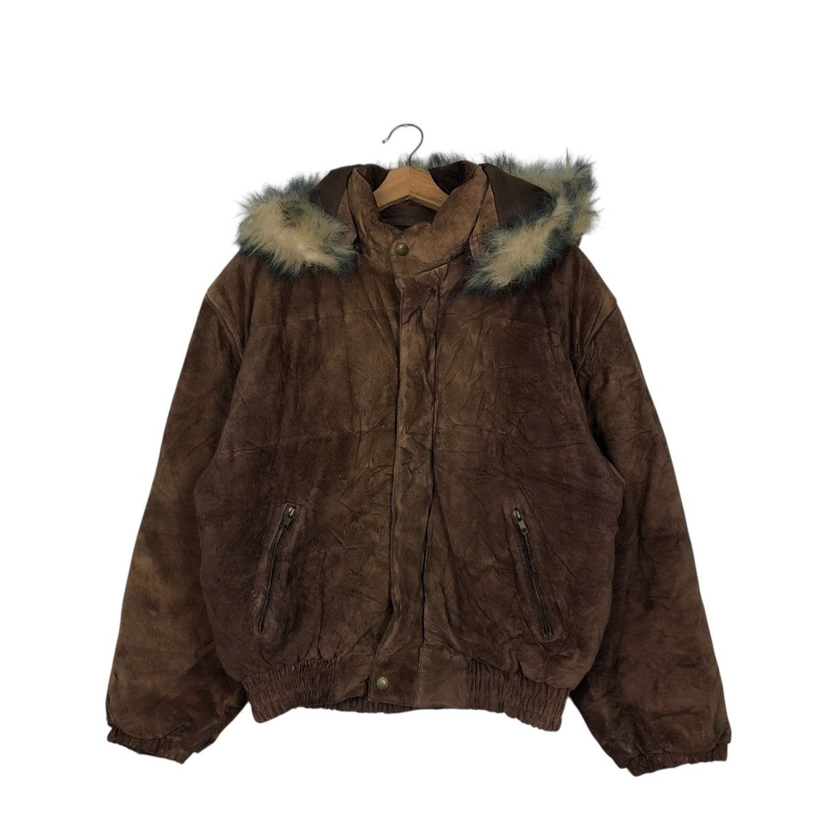 Japanese Brand 🔥VTG LEATHER BIKER JACKET GEMBONY FUR HOODIE ISSEY MIYAKE Size US M / EU 48-50 / 2 - 3 Thumbnail